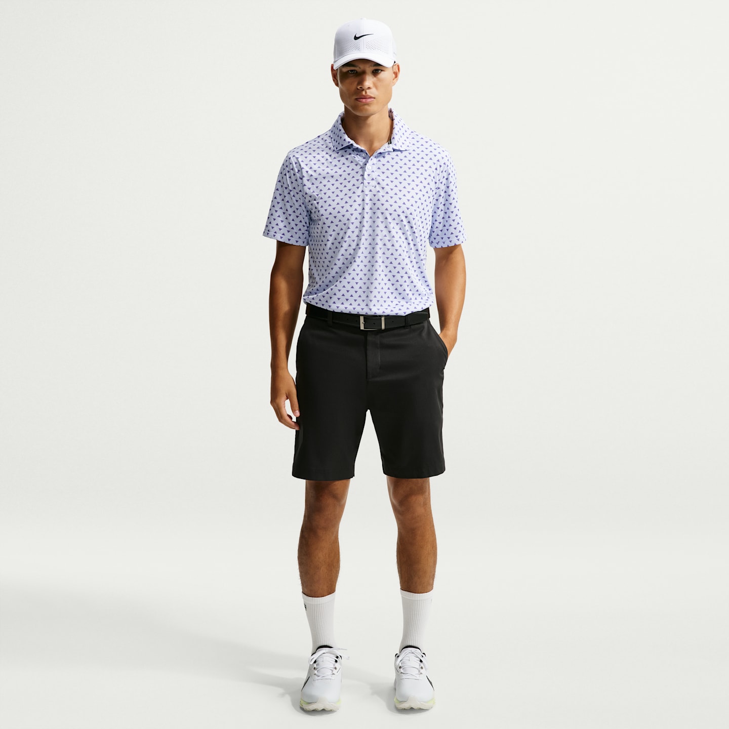 Мужское поло Nike Par Dri-FIT Printed Golf Polo, цвет: Фиолетовый — фото 4