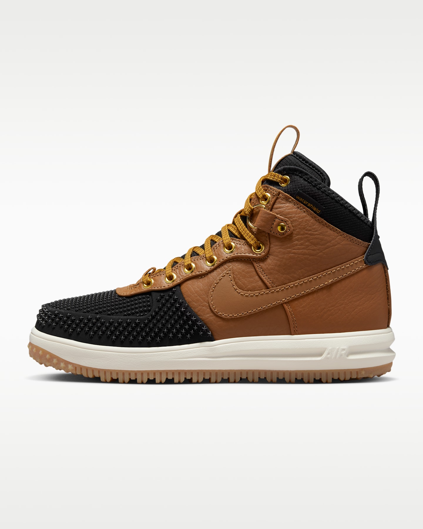 Мужские кроссовки Nike Lunar Force 1 Winterized Duckboot, цвет: Коричневый / Чёрный — фото 10