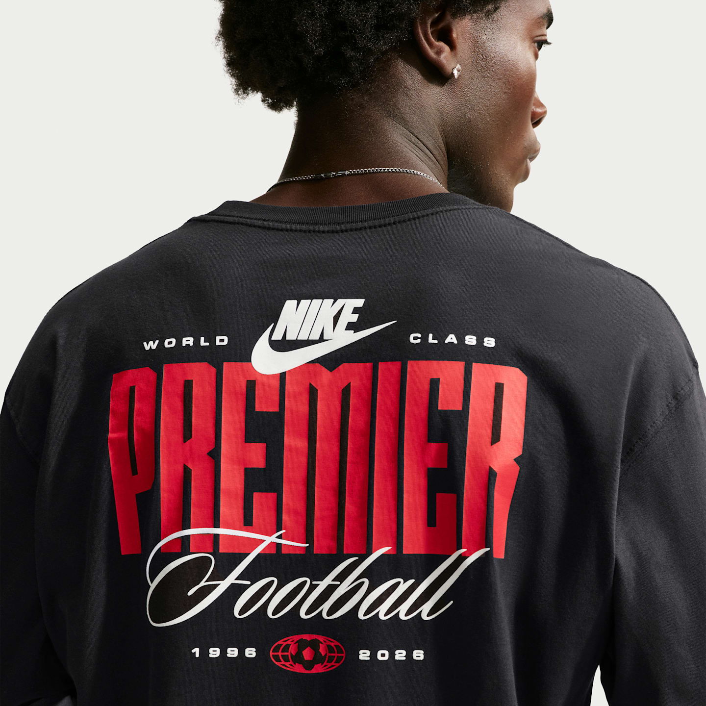 Мужская футболка Nike Premier Soccer Long-Sleeve, цвет: Чёрный — фото 1