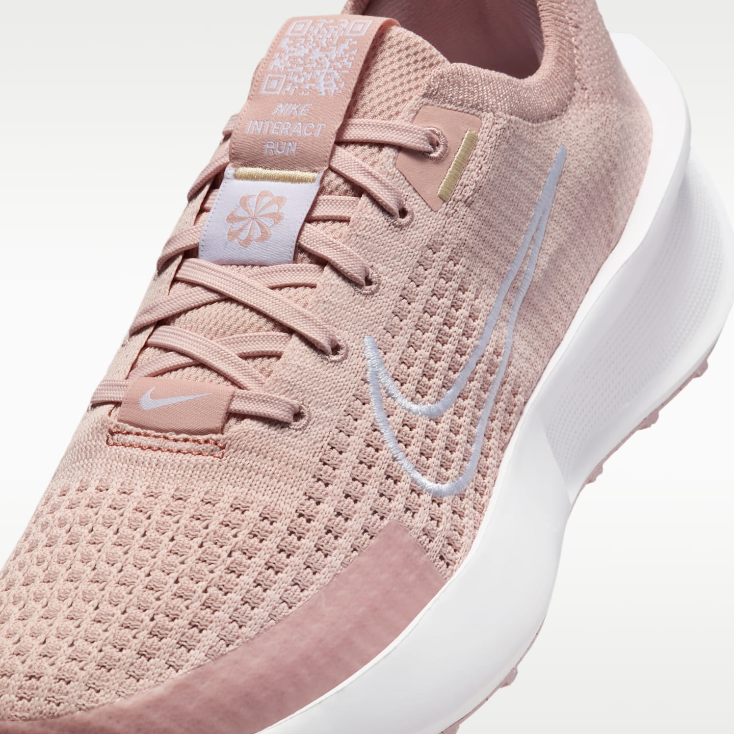 Женские кроссовки Nike Interact Run Road Running, цвет: Розовый / Пудровый — фото 7