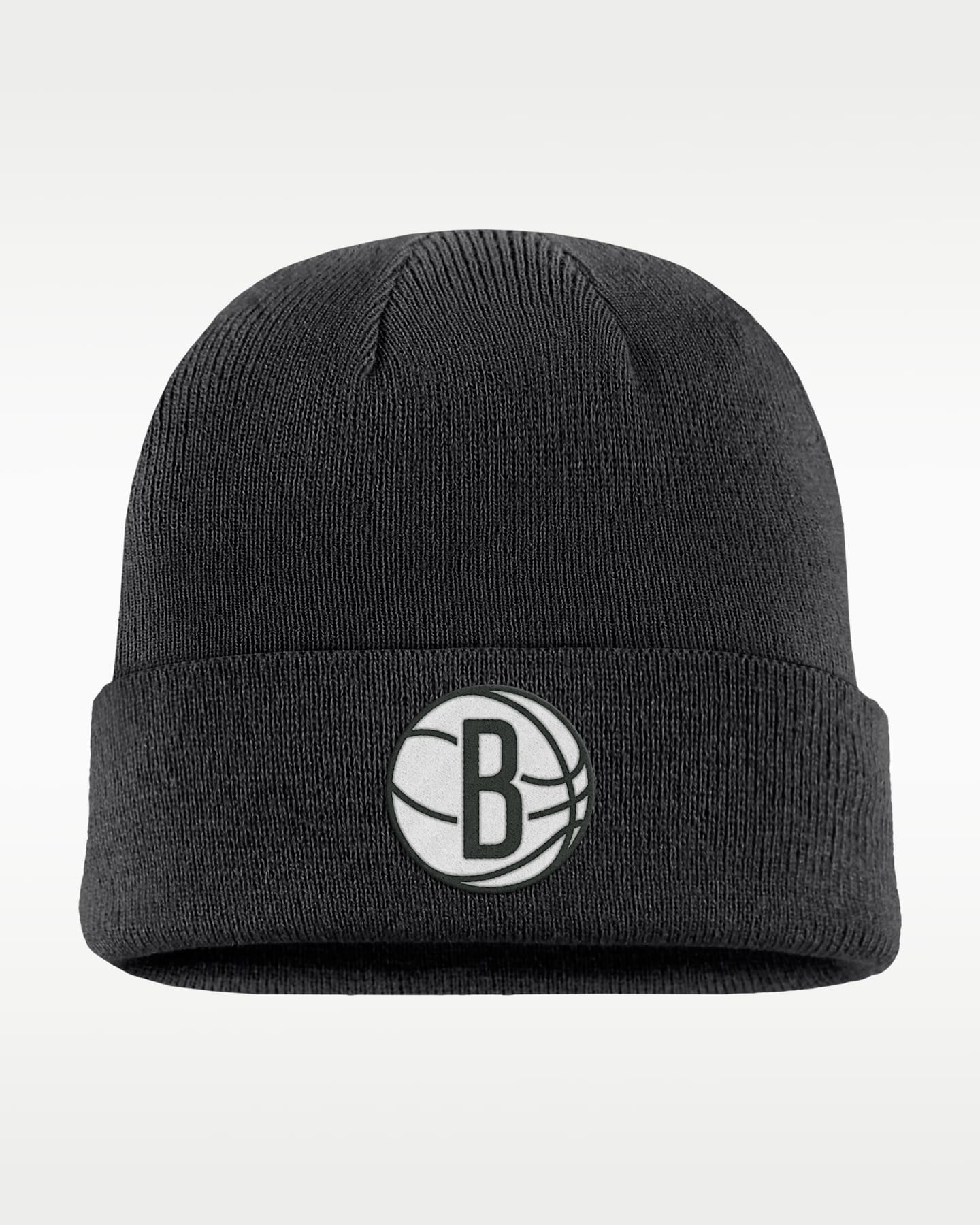 Женская шапка Nike Brooklyn Nets Peak Hardwood Classics Beanie, цвет: Чёрный — фото 3