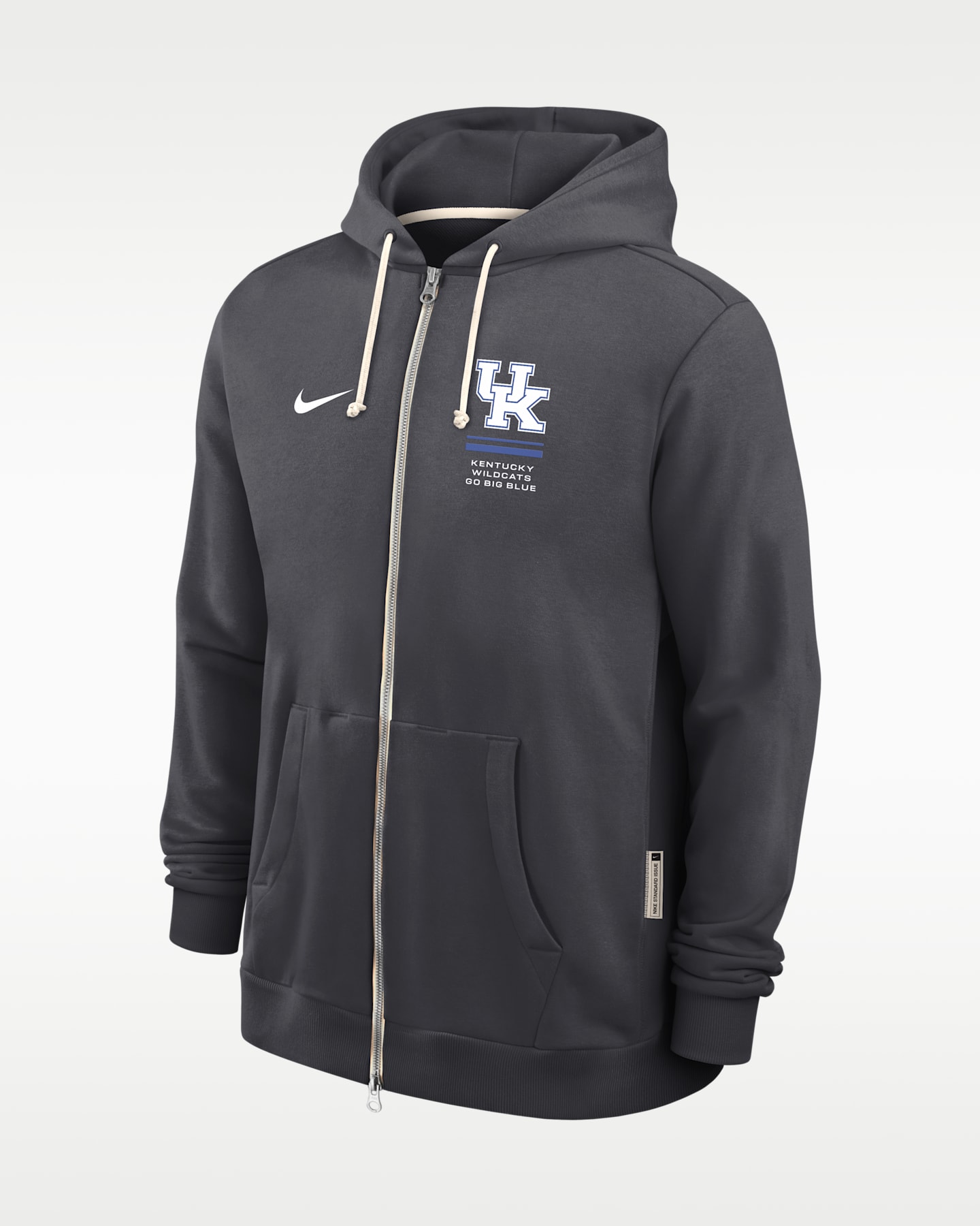 Мужская толстовка Nike Dri-FIT College Kentucky Sideline Standard Issue на молнии, цвет: Антрацитовый — фото 3