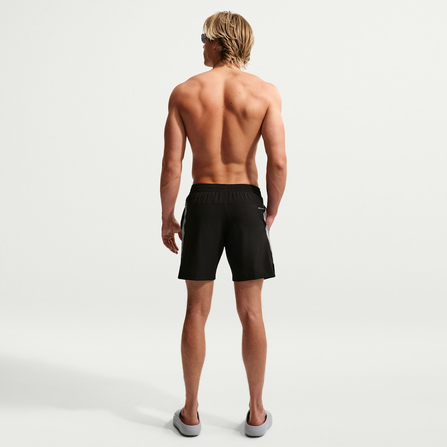 Мужские плавательные шорты Nike Swim Contend Essential, 7", со вшитыми трусами, цвет: Чёрный — фото 5