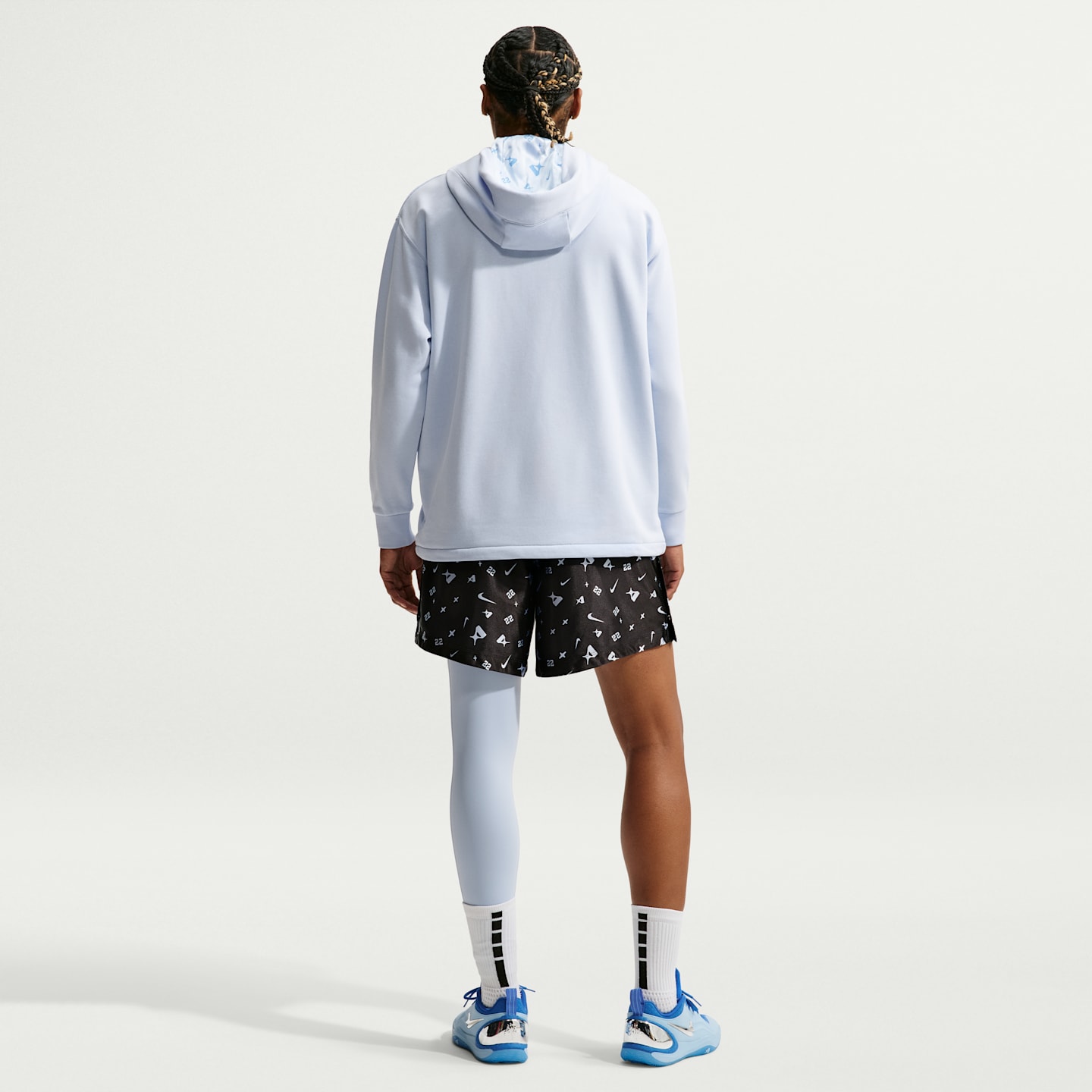 Женские баскетбольные шорты Nike A'ja Wilson Dri-FIT, цвет: Чёрный / Синий — фото 5
