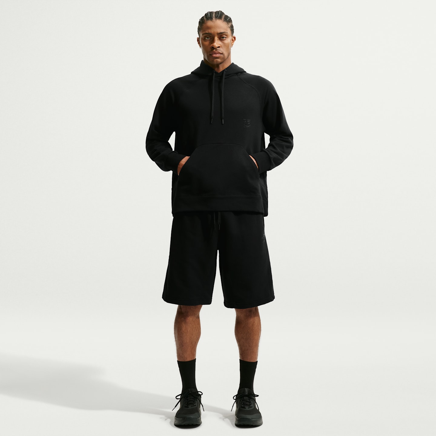 Мужское тренировочное флисовое худи Nike N.A.C. Dri-FIT оверсайз, цвет: Чёрный — фото 4