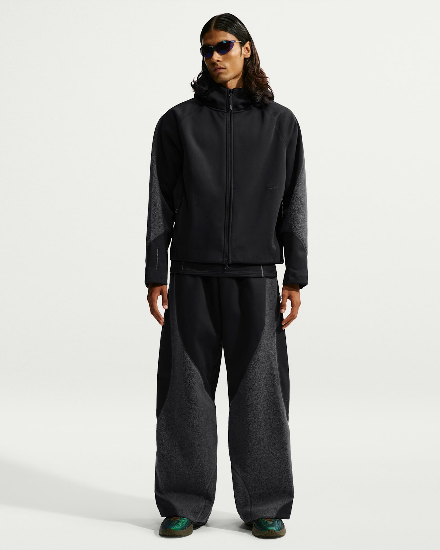 Мужские брюки Nike Tech Boreas Therma-FIT свободного кроя с открытым низом, цвет: Чёрный / Антрацитовый — фото 7