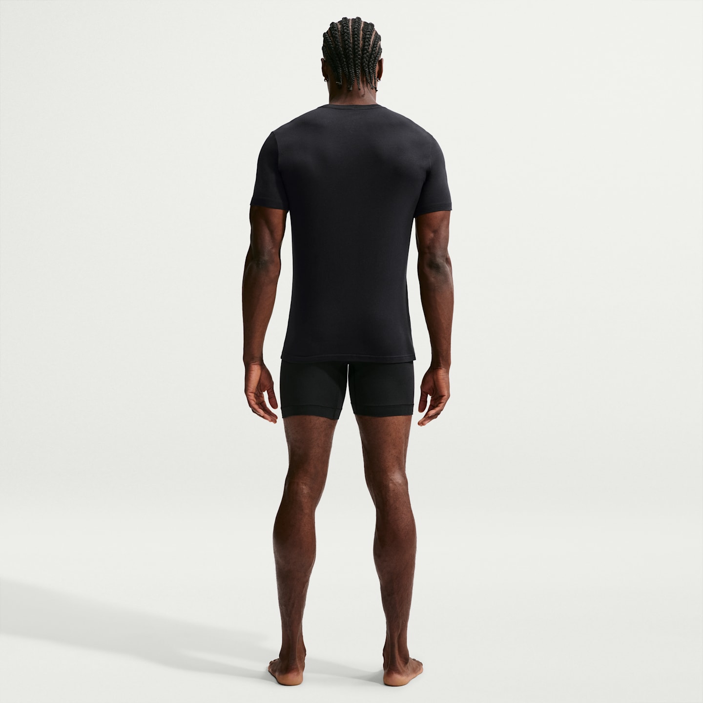 Мужская футболка Nike Essential Cotton Stretch, набор из 2 шт, цвет: Чёрный — фото 5