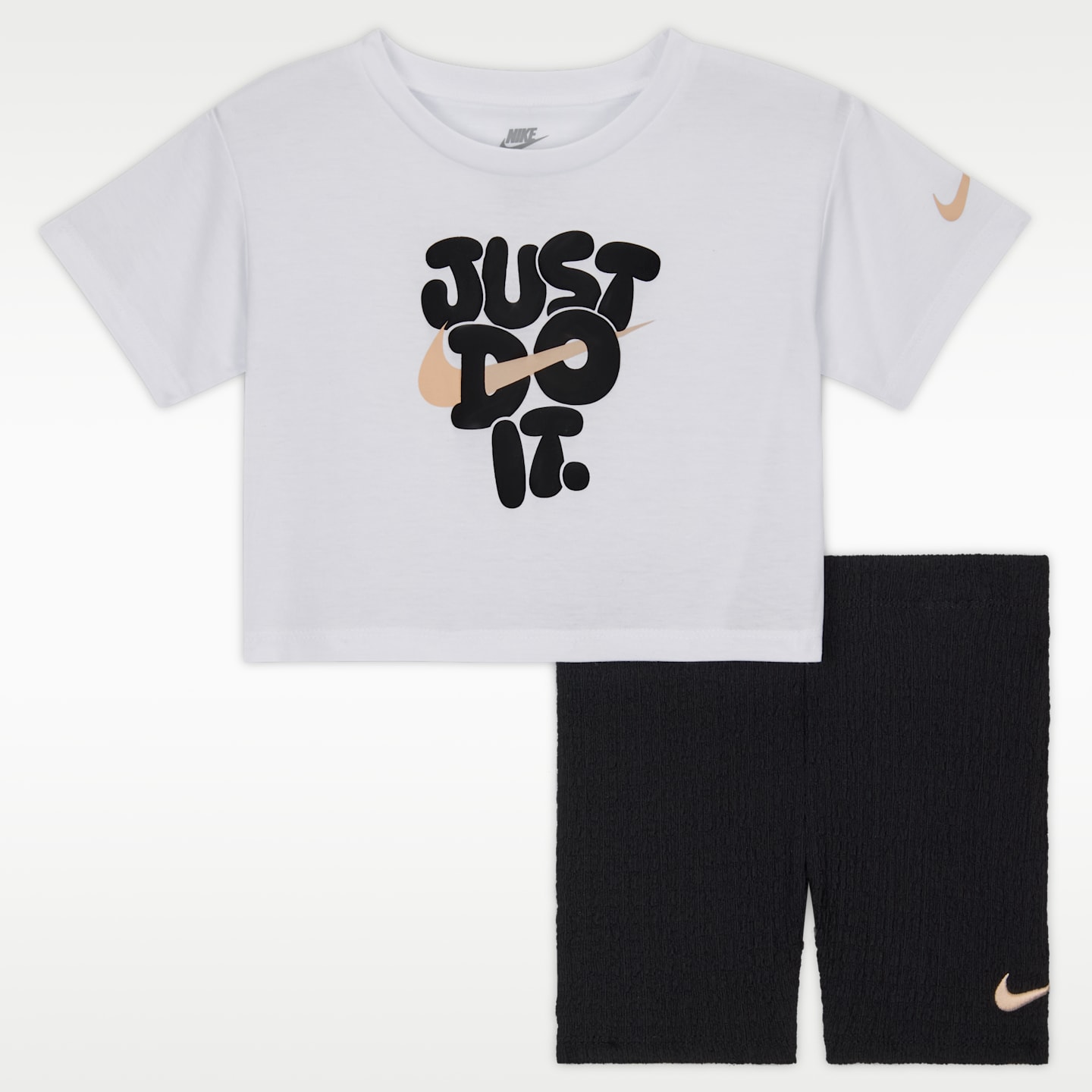 Детский комплект Nike Bold Play Baby 2-Piece Bike Shorts Set, цвет: Чёрный — фото 1