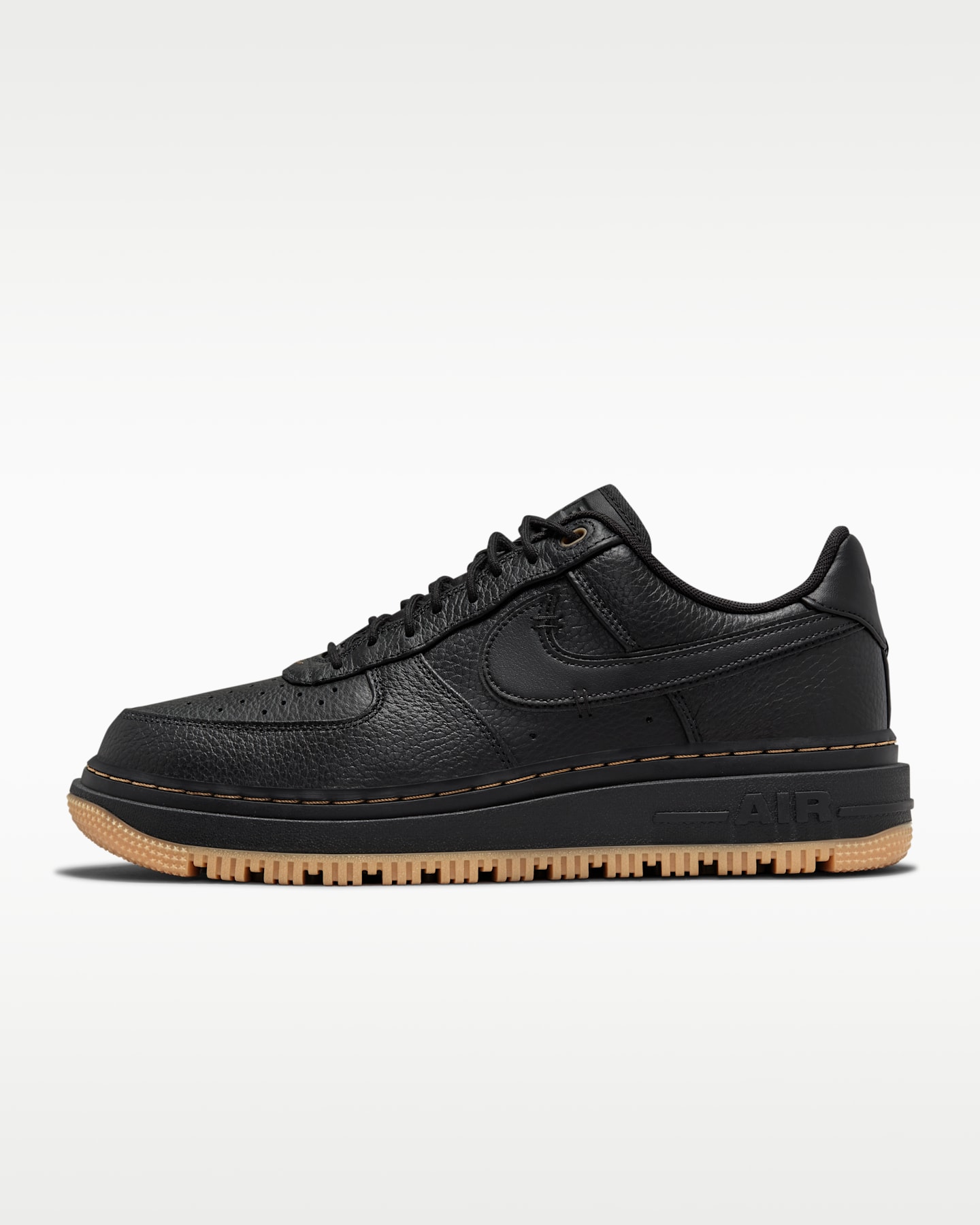 Мужские кроссовки Nike Air Force 1 Luxe, цвет: Чёрный / Карамельный жёлтый — фото 10