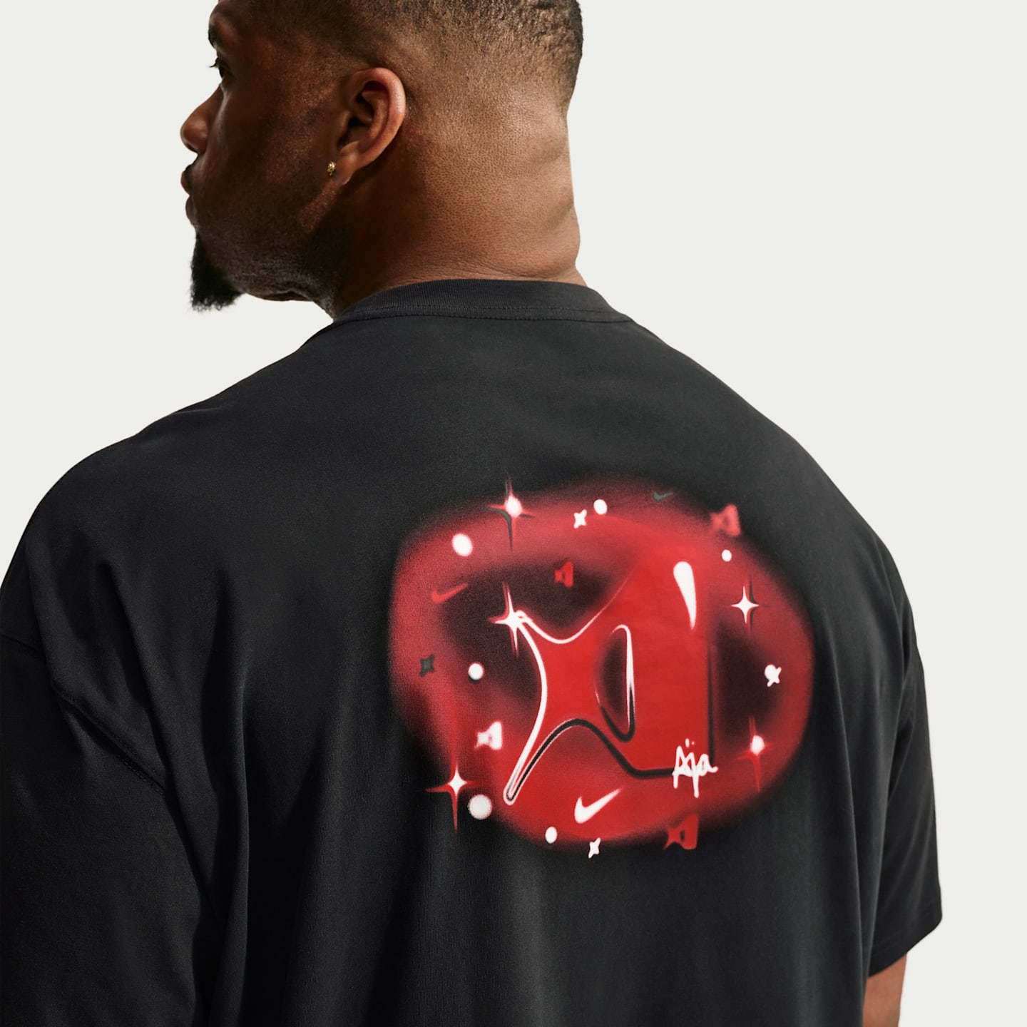 Женская баскетбольная футболка Nike A'ja Wilson Dri-FIT, цвет: Чёрный / Красный — фото 7