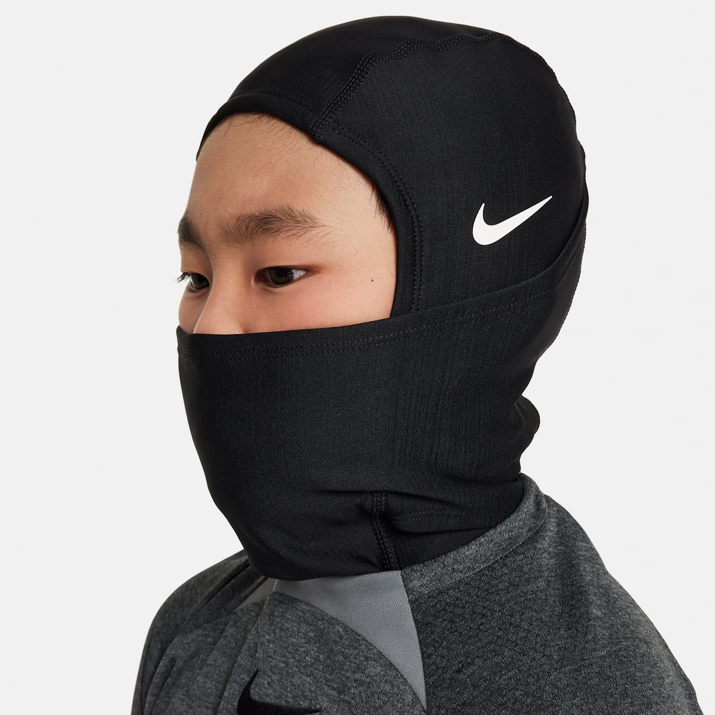 Детские головные уборы Nike Pro HyperWarm Football Hood, цвет: Чёрный — фото 3