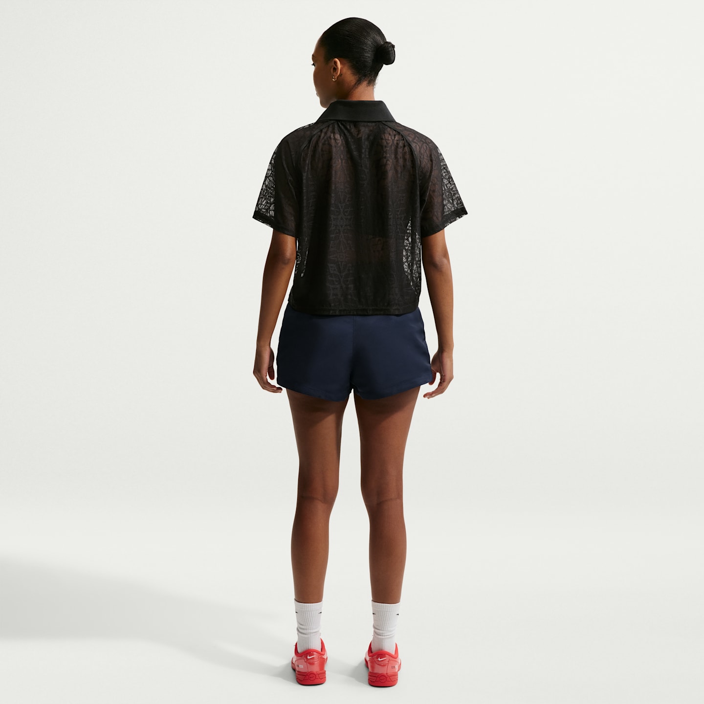 Женские шорты Nike Sportswear 2" с высокой талией, цвет: Тёмно-синий / Чёрный — фото 5