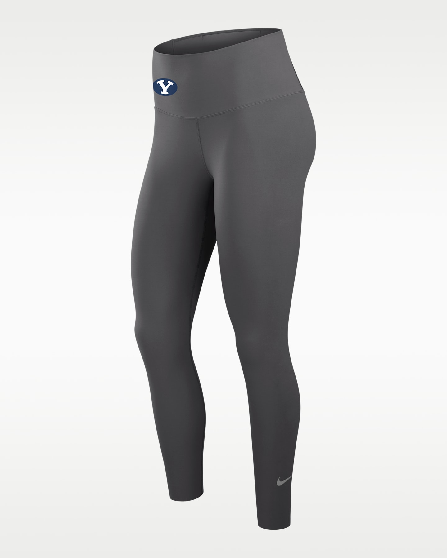 Женские леггинсы Nike One BYU Dri-FIT с высокой посадкой, цвет: Средний пепельный — фото 2
