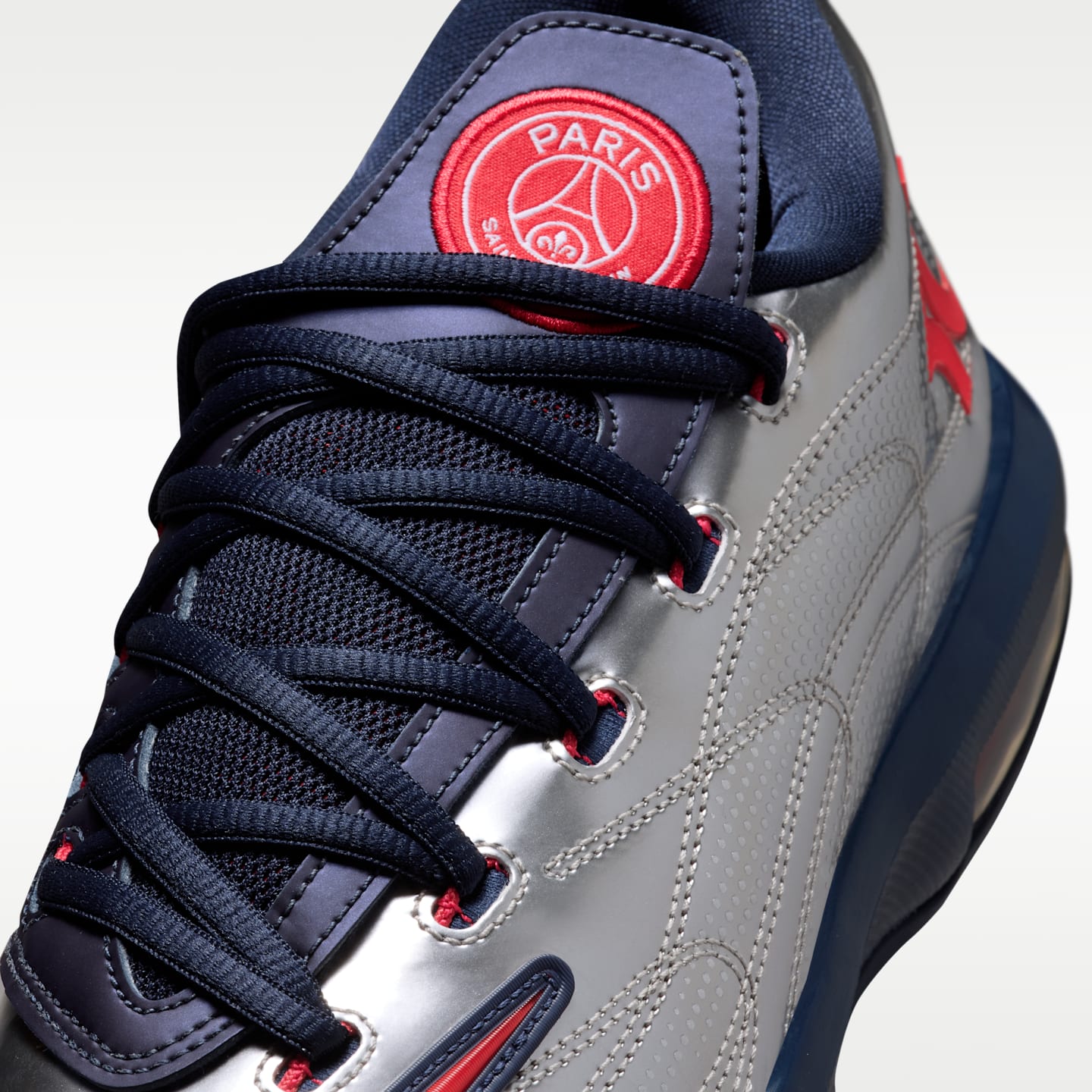Мужские кроссовки Nike KD 6 x Paris Saint-Germain, цвет: Серебряный / Красный — фото 7