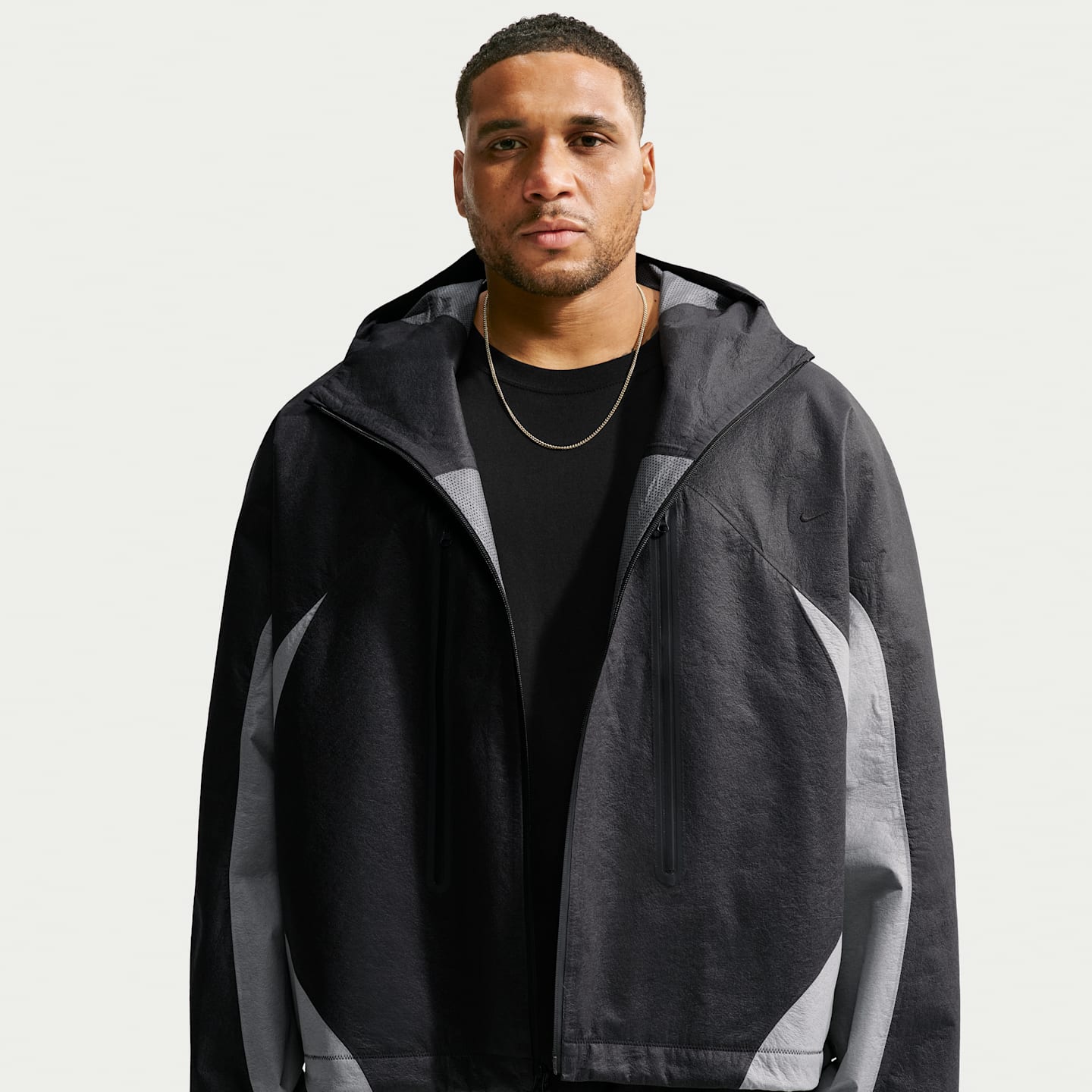 Мужская куртка Nike Tech Storm-FIT ADV, цвет: Чёрный / Серый — фото 8