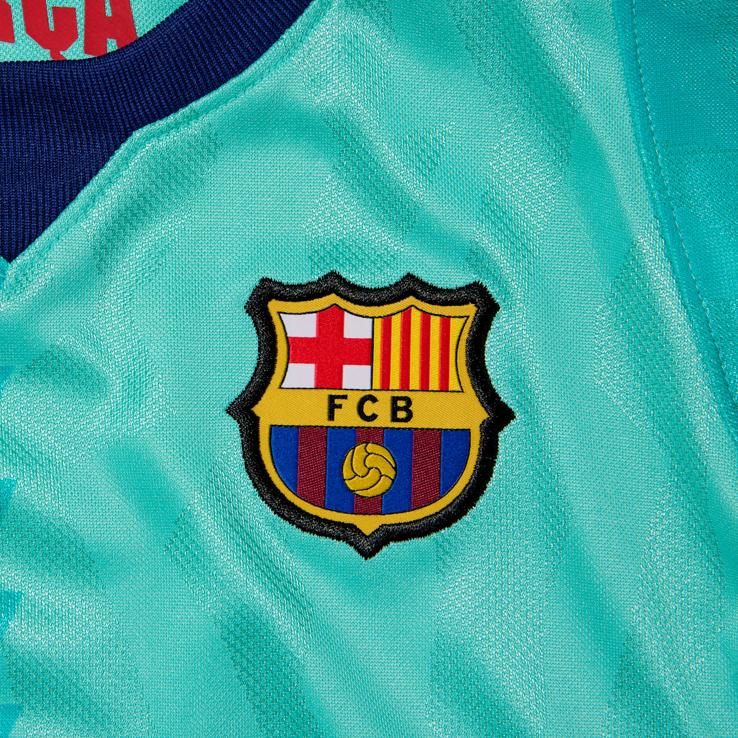 Детские комплекты Nike FC Barcelona 2026/27 Stadium Third Soccer Replica 3-Piece Kit, цвет: Зелёный морозный / Красный — фото 3
