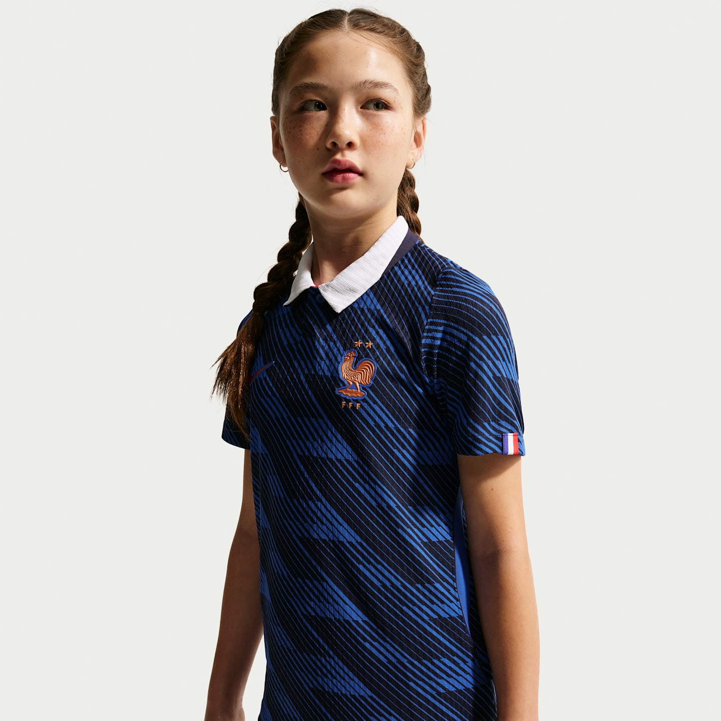 Детский топ Nike France National Team 2026 Match Home Aero-FIT Soccer Jersey, цвет: Королевский синий / Синий — фото 2