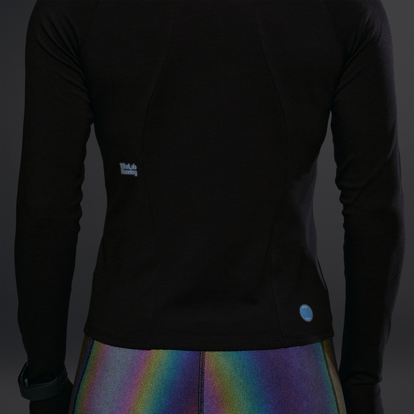 Женские кроссовки NikeLab Running Wool-Blend Mid Layer, цвет: Чёрный — фото 8