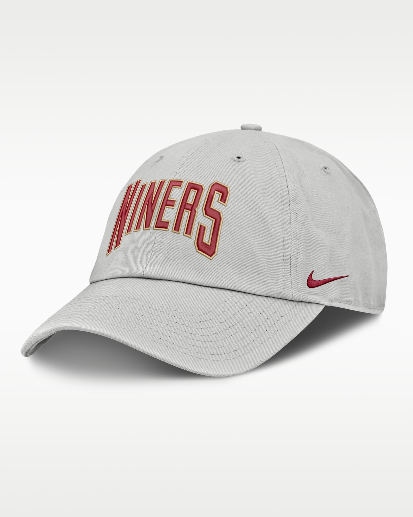 Мужская кепка Nike San Francisco 49ers Primetime Club Arched NFL Adjustable Hat, цвет: Серый — фото 3