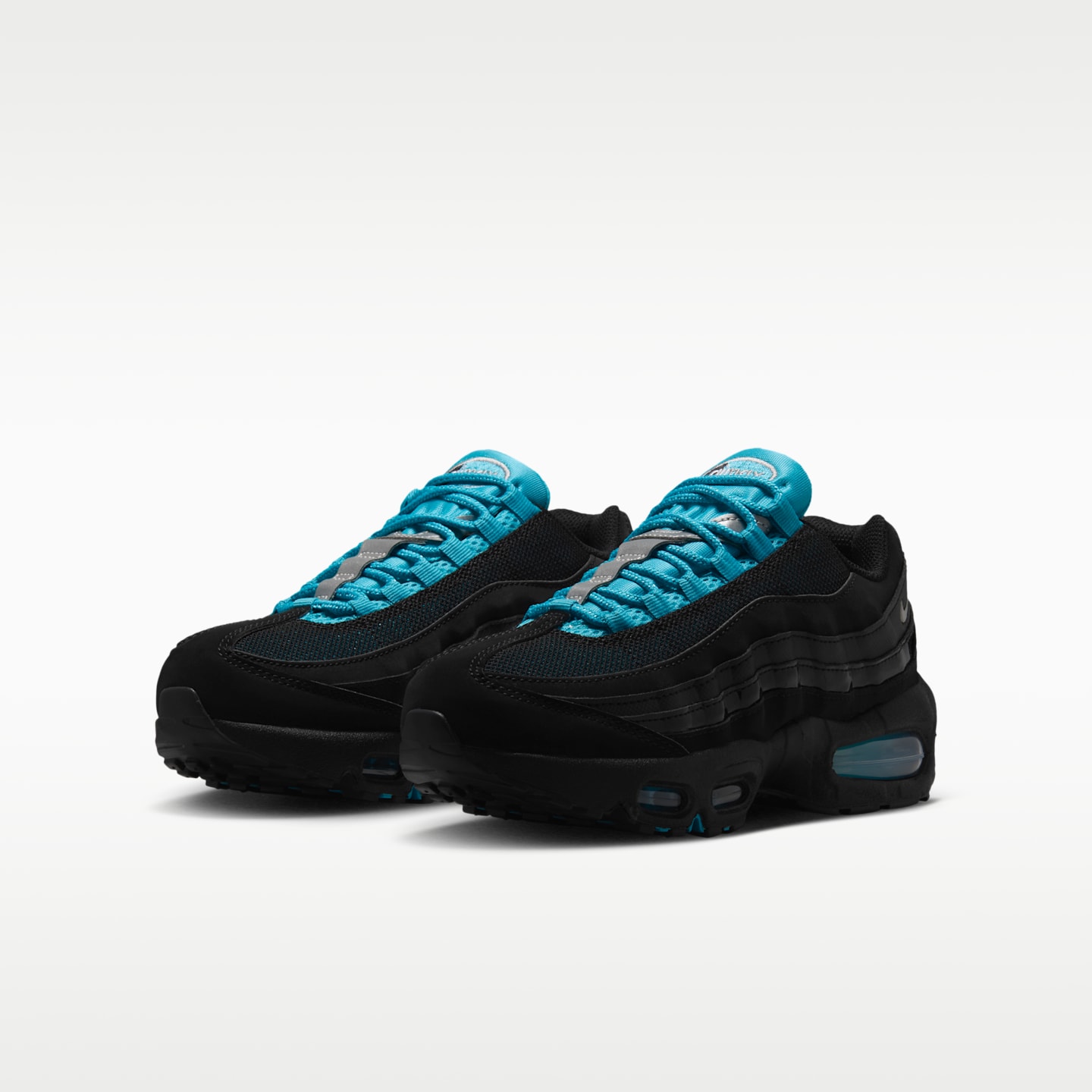 Детские кроссовки Nike Air Max 95 SE, цвет: Чёрный / Синий — фото 5