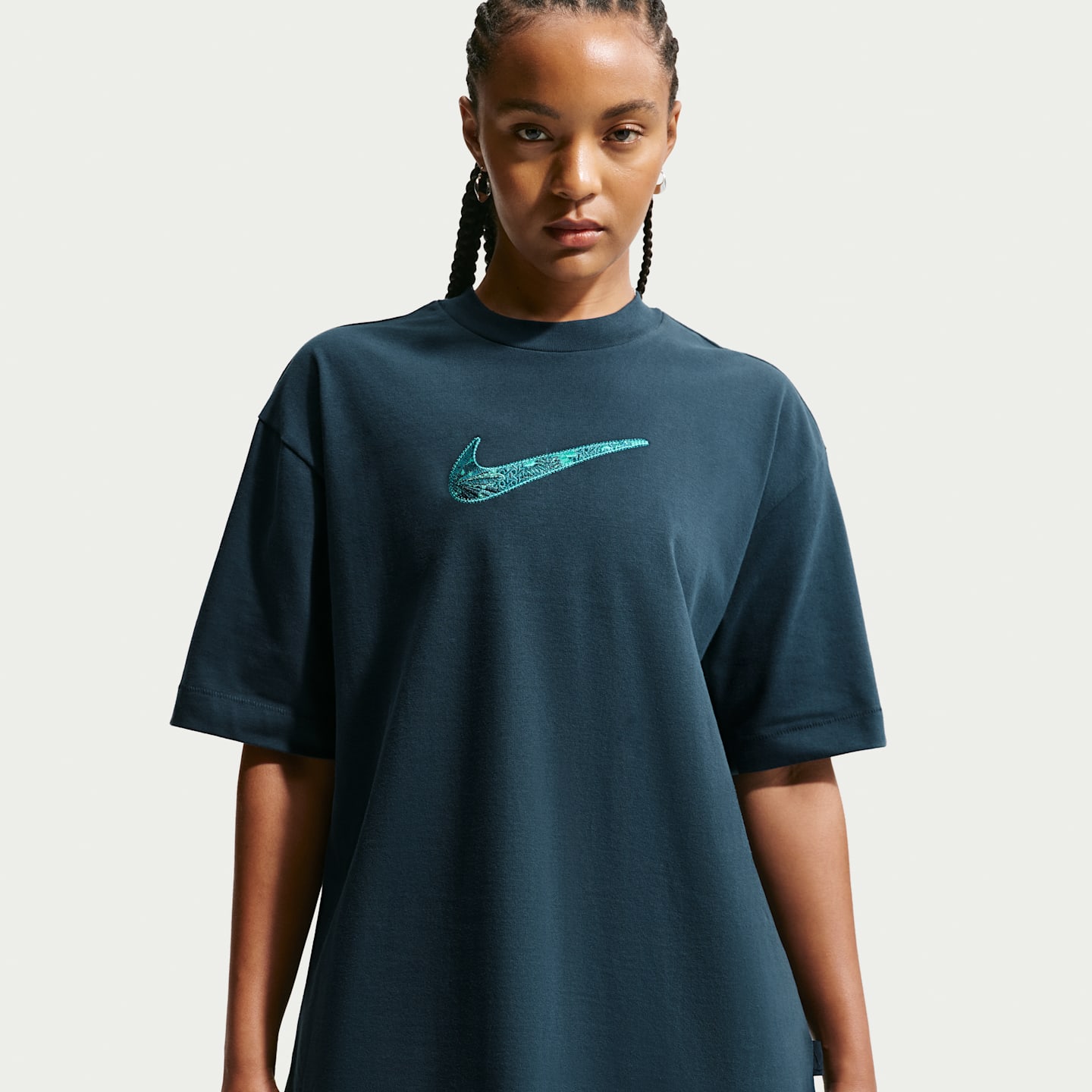 Женская футболка оверсайз Nike Naomi Osaka, цвет: Тёмно-синий — фото 1