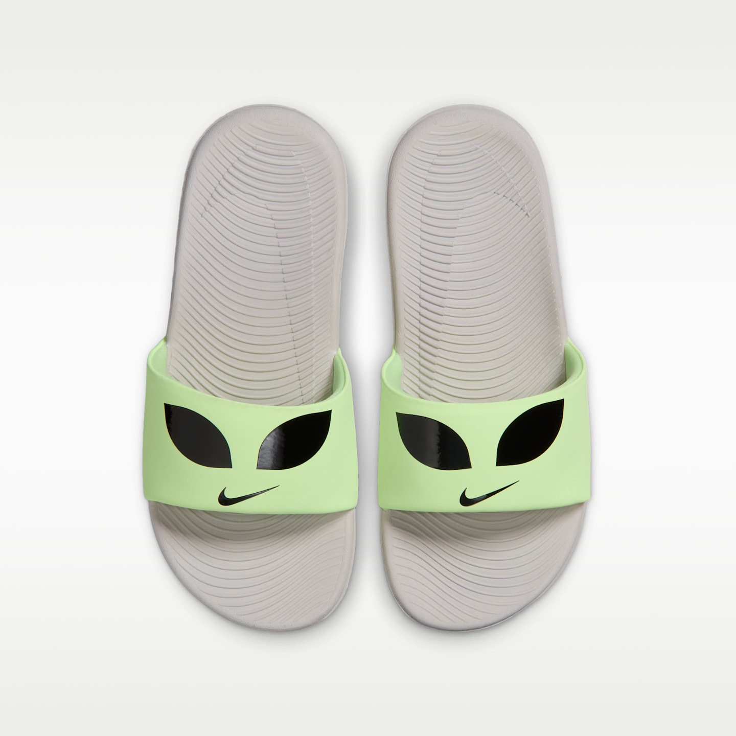 Детские сандалии Nike Kawa SE "Alien", цвет: Кислотно-жёлтый / Волчий серый — фото 5