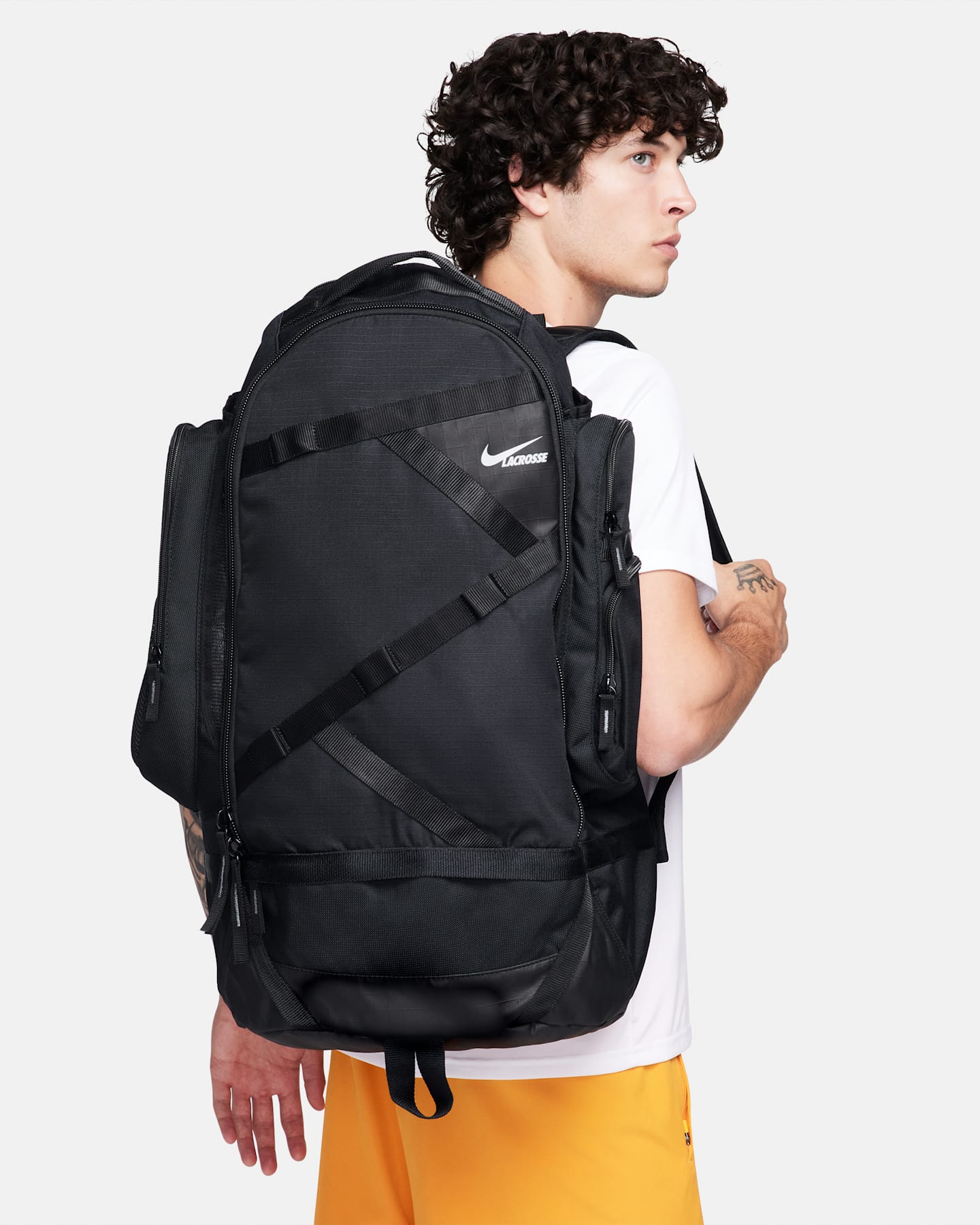 Большой рюкзак для лакросса Nike Game Day, 68 л, цвет: Чёрный — фото 13