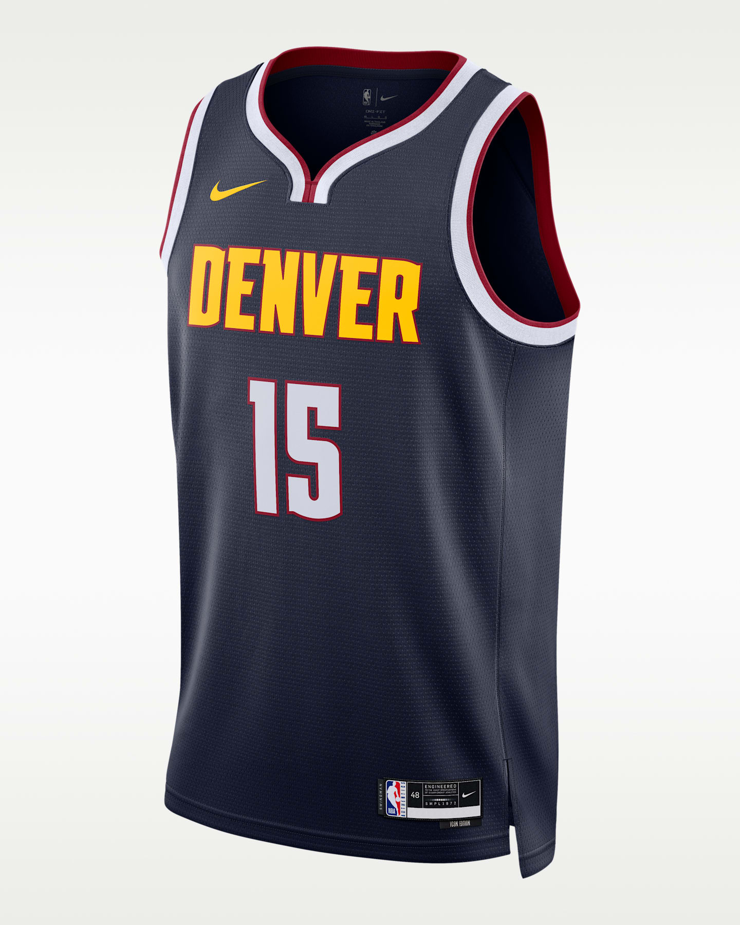 Мужской топ Nike Denver Nuggets Icon Edition Dri-FIT NBA Swingman Jersey, цвет: Тёмно-синий — фото 3