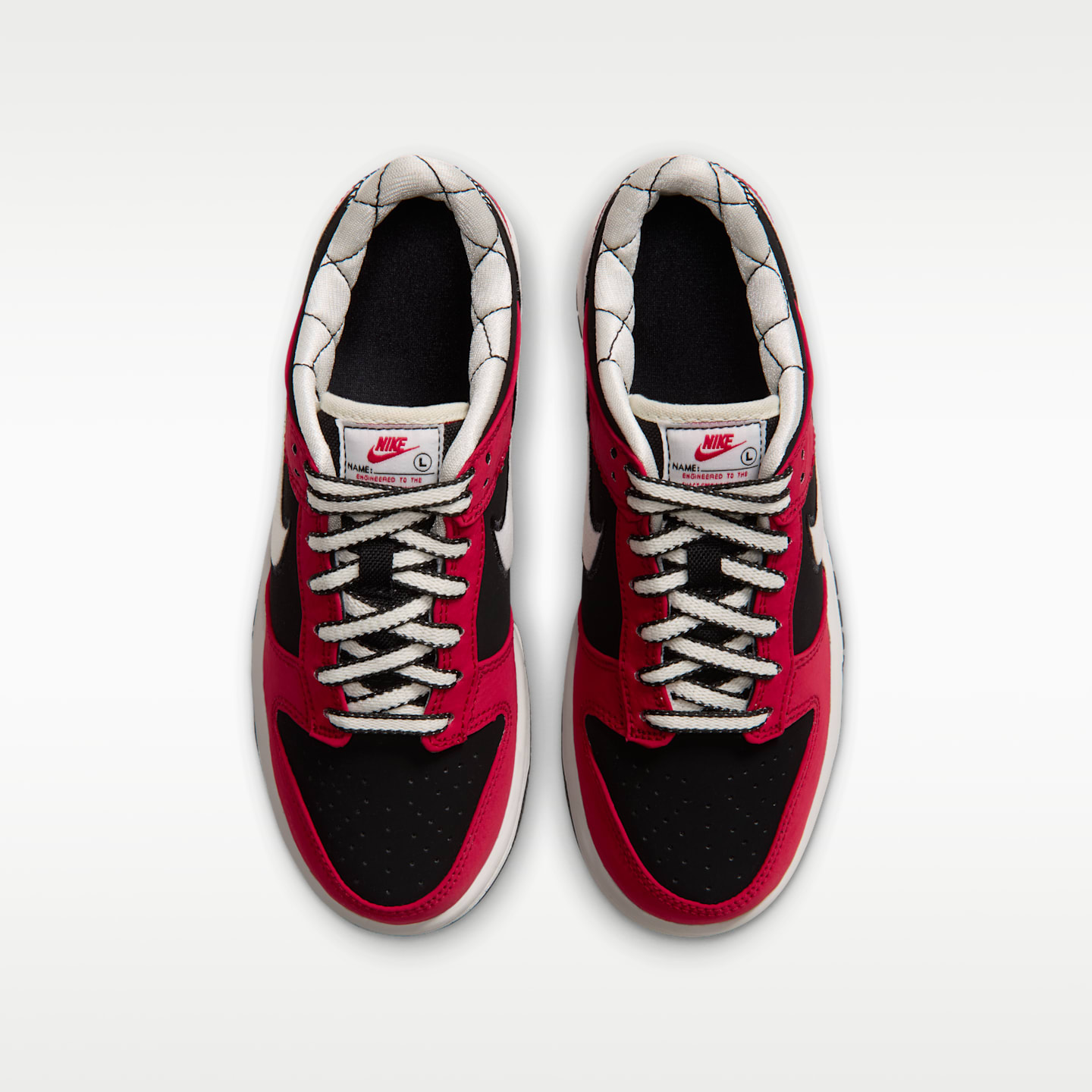 Детские кроссовки Nike Dunk Low LV8 Big Kids' Shoes, цвет: Чёрный / Красный — фото 4