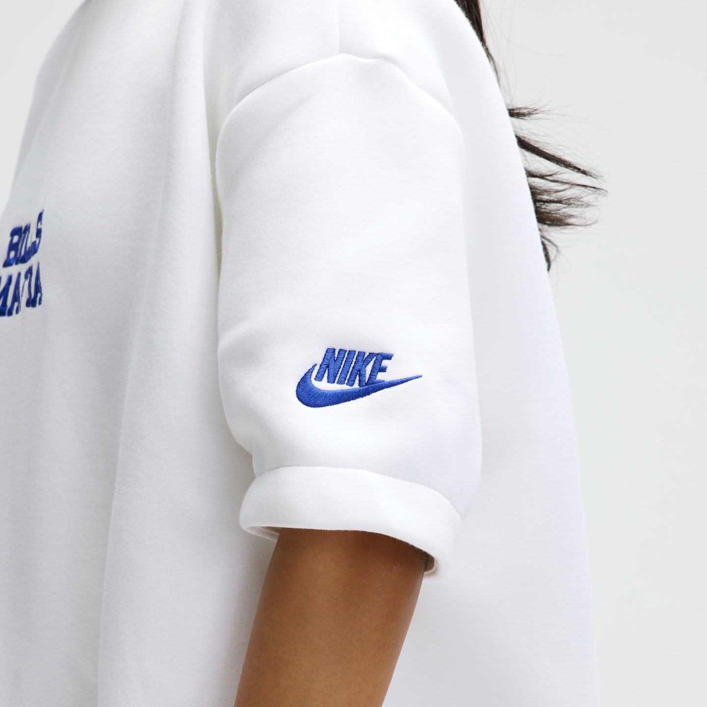 Женское платье Nike Buffalo Bills Rivalries Collection Oversized Tech Fleece NFL, цвет: Белый — фото 7