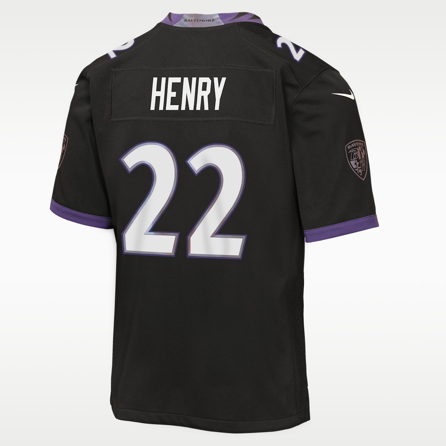 Детский топ Nike Derrick Henry Baltimore Ravens Game Jersey, цвет: Чёрный — фото 2