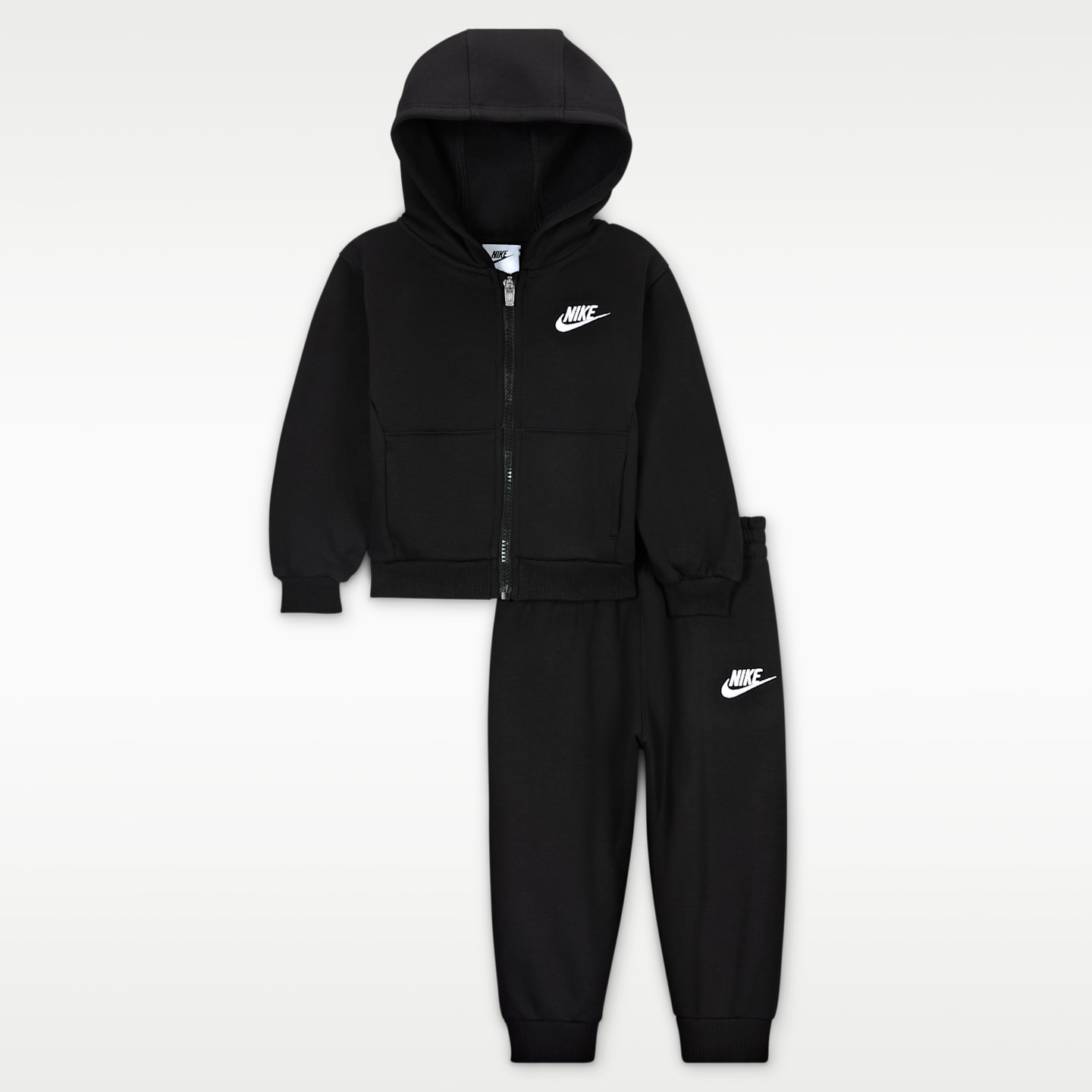 Комплект Nike 2-Piece Club Full-Zip Set для малышей, цвет: Чёрный