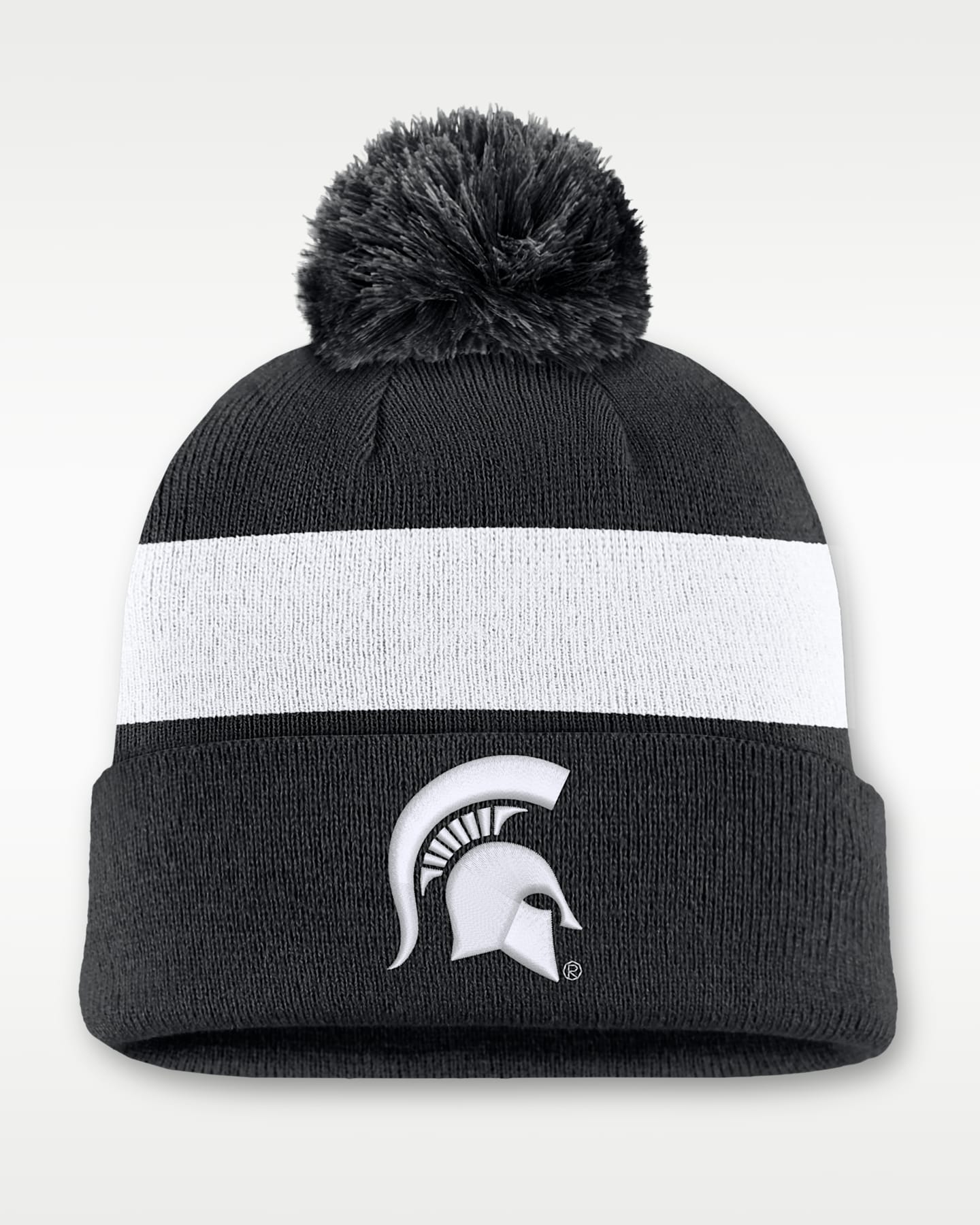 Мужская шапка с отворотом Nike College Michigan State Peak, цвет: Чёрный — фото 3