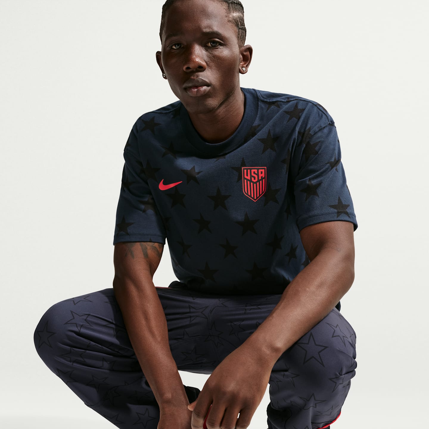 Мужская футбольная футболка Nike Usmnt, цвет: Тёмный обсидиановый — фото 3