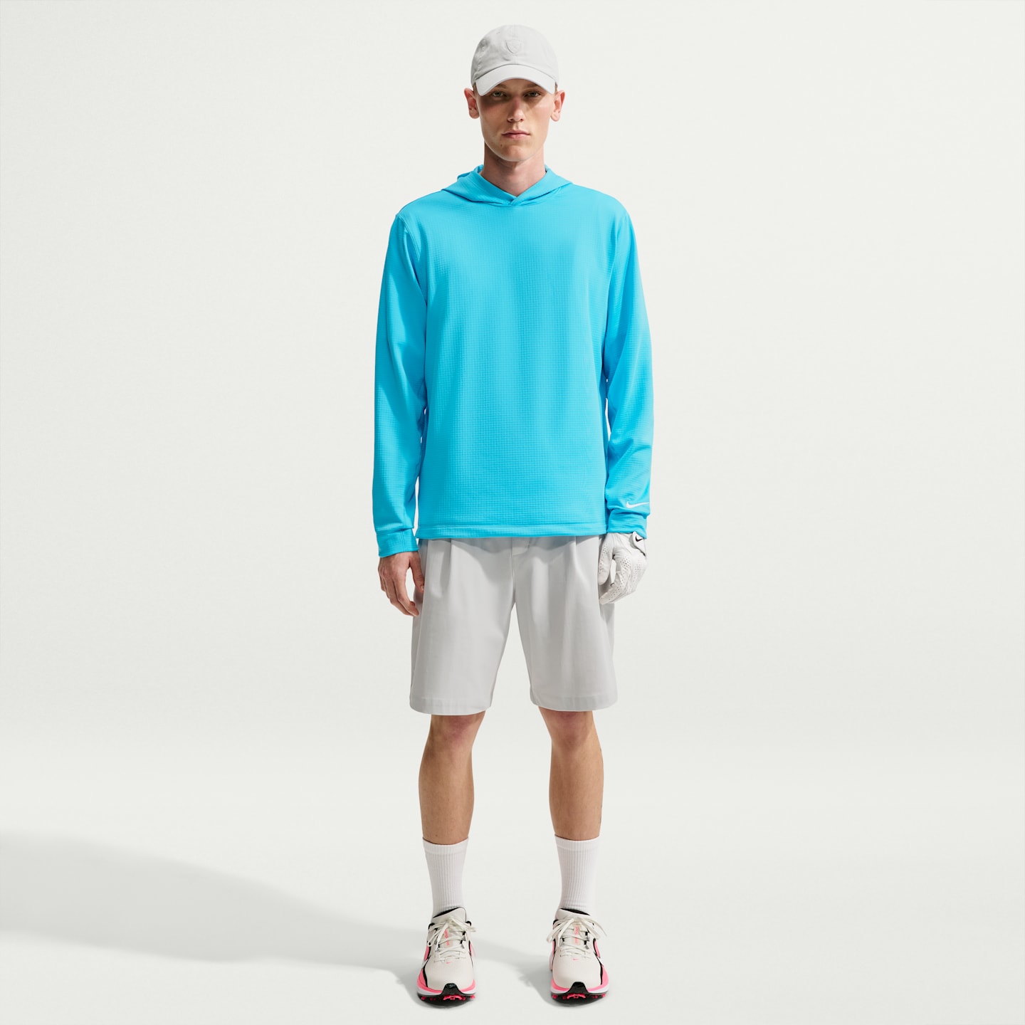 Мужское худи для гольфа Nike Velocity Therma-FIT, цвет: Синий / Белый — фото 4