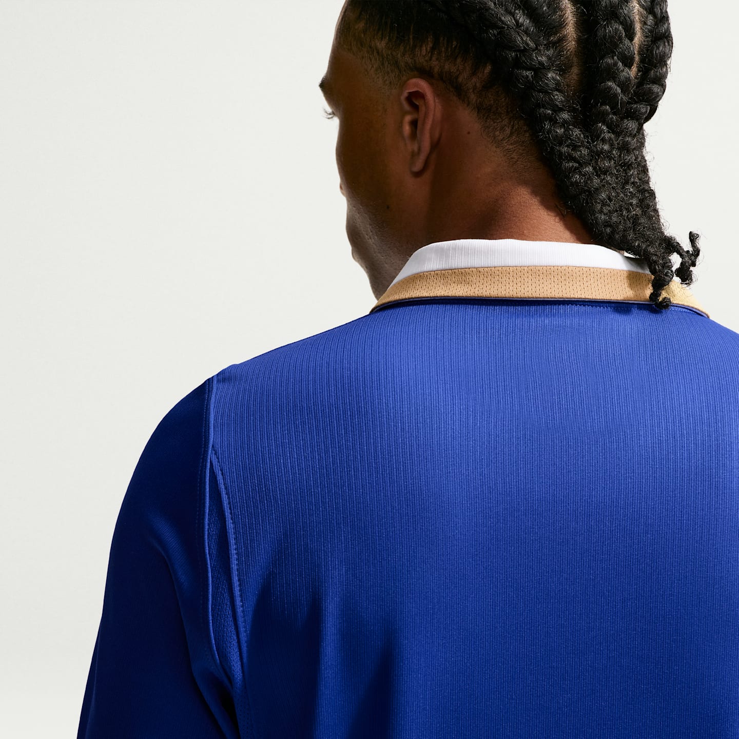 Мужской топ Nike Finland 2026 Stadium Away Dri-FIT Soccer Replica Jersey, цвет: Синий / Белый — фото 2