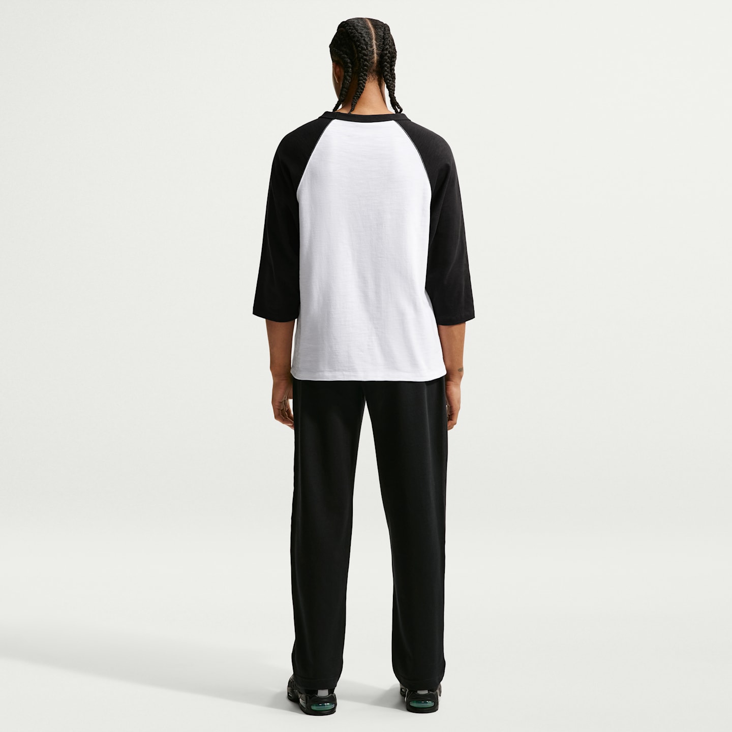 Мужские трикотажные брюки Nike Sportswear Club с открытым низом, цвет: Чёрный / Белый — фото 5
