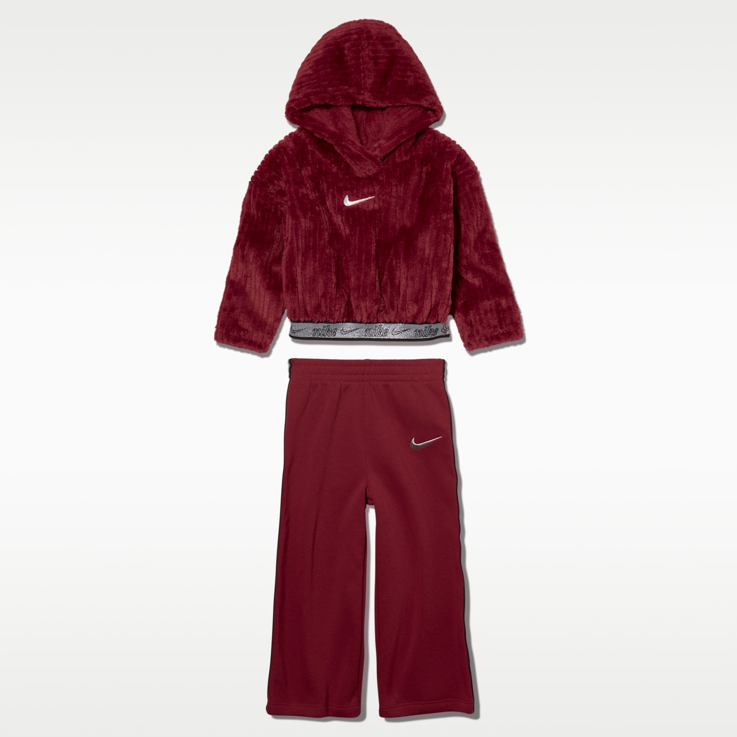 Комплект Nike Swoosh Sparkle 2-Piece Pants Set для малышей, цвет: Красный — фото 1
