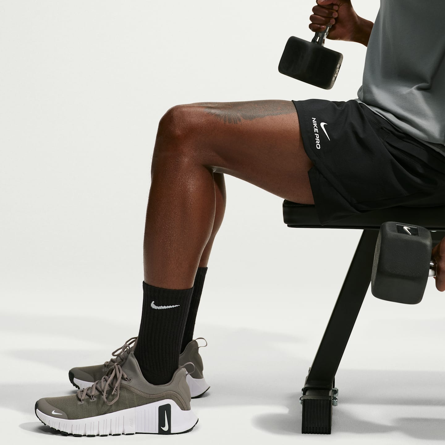 Носки Everyday Training для мужчин, средней высоты — Nike, цвет: Чёрный / Белый — фото 6