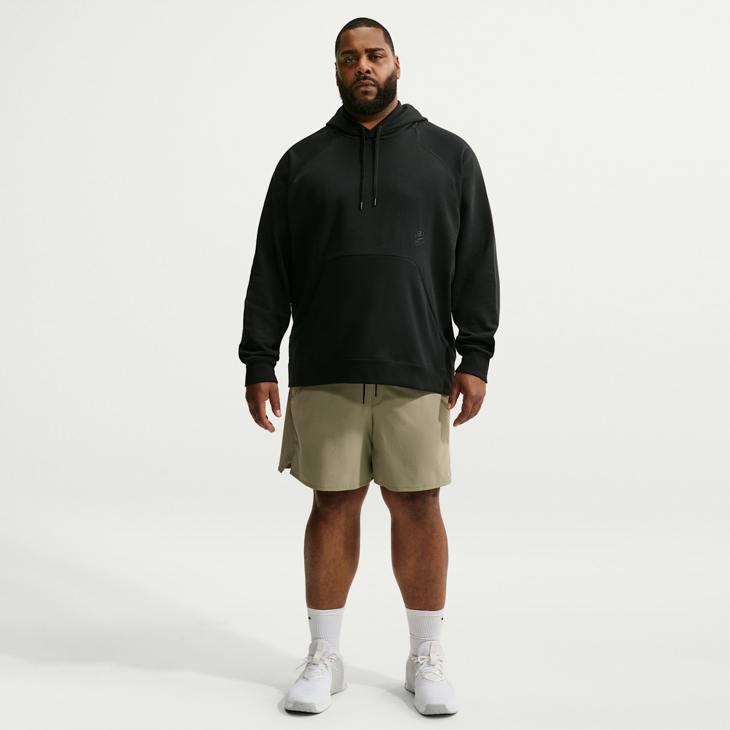 Мужское тренировочное флисовое худи Nike N.A.C. Dri-FIT оверсайз, цвет: Чёрный — фото 9