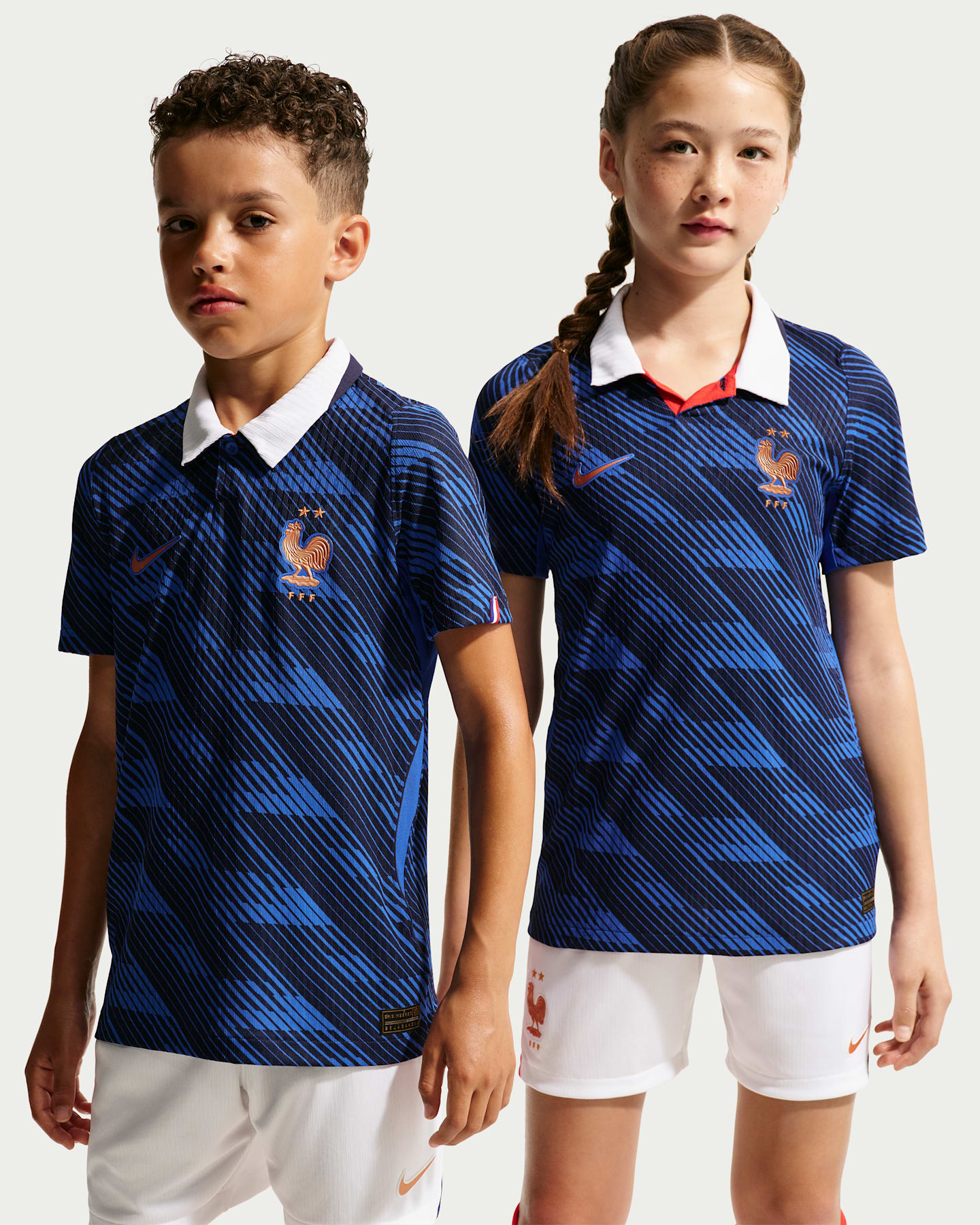 Детский топ Nike France National Team 2026 Match Home Aero-FIT Soccer Jersey, цвет: Королевский синий / Синий — фото 8