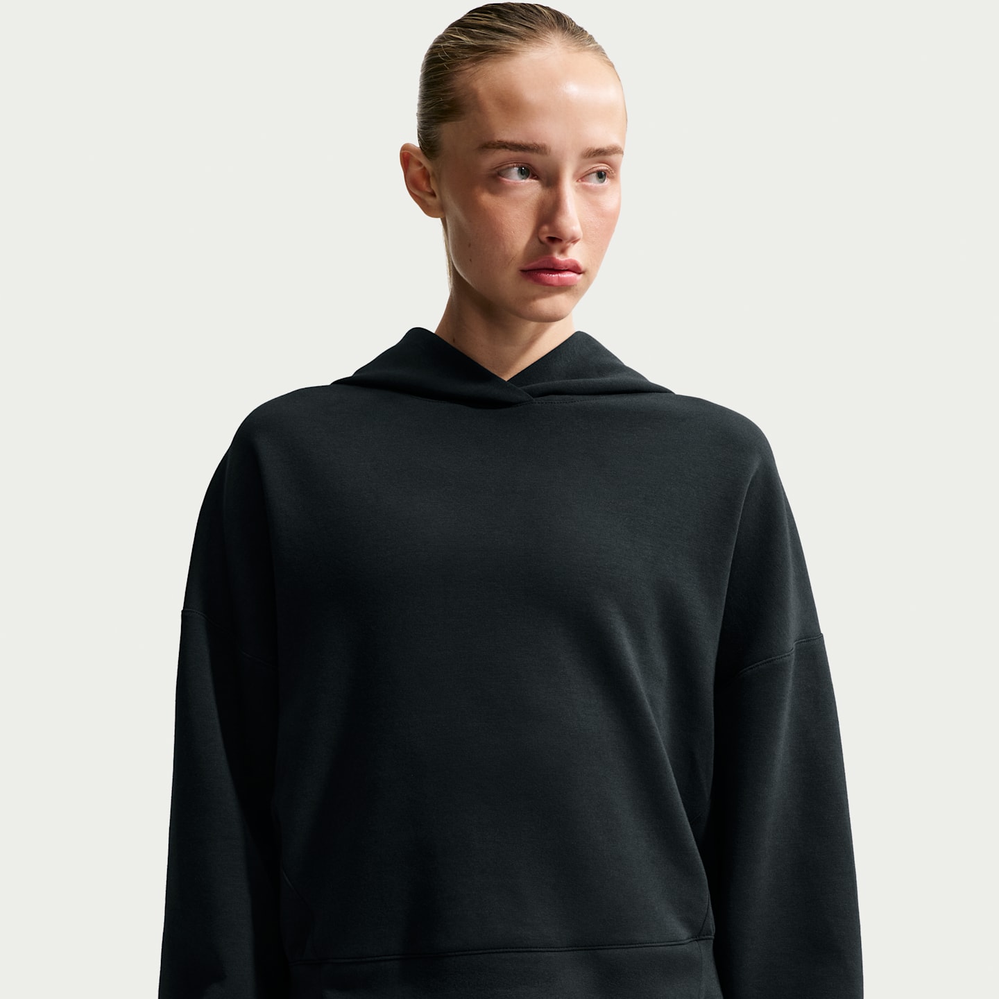 Женское худи Nike 24.7 ImpossiblySoft, цвет: Чёрный / Серый — фото 1