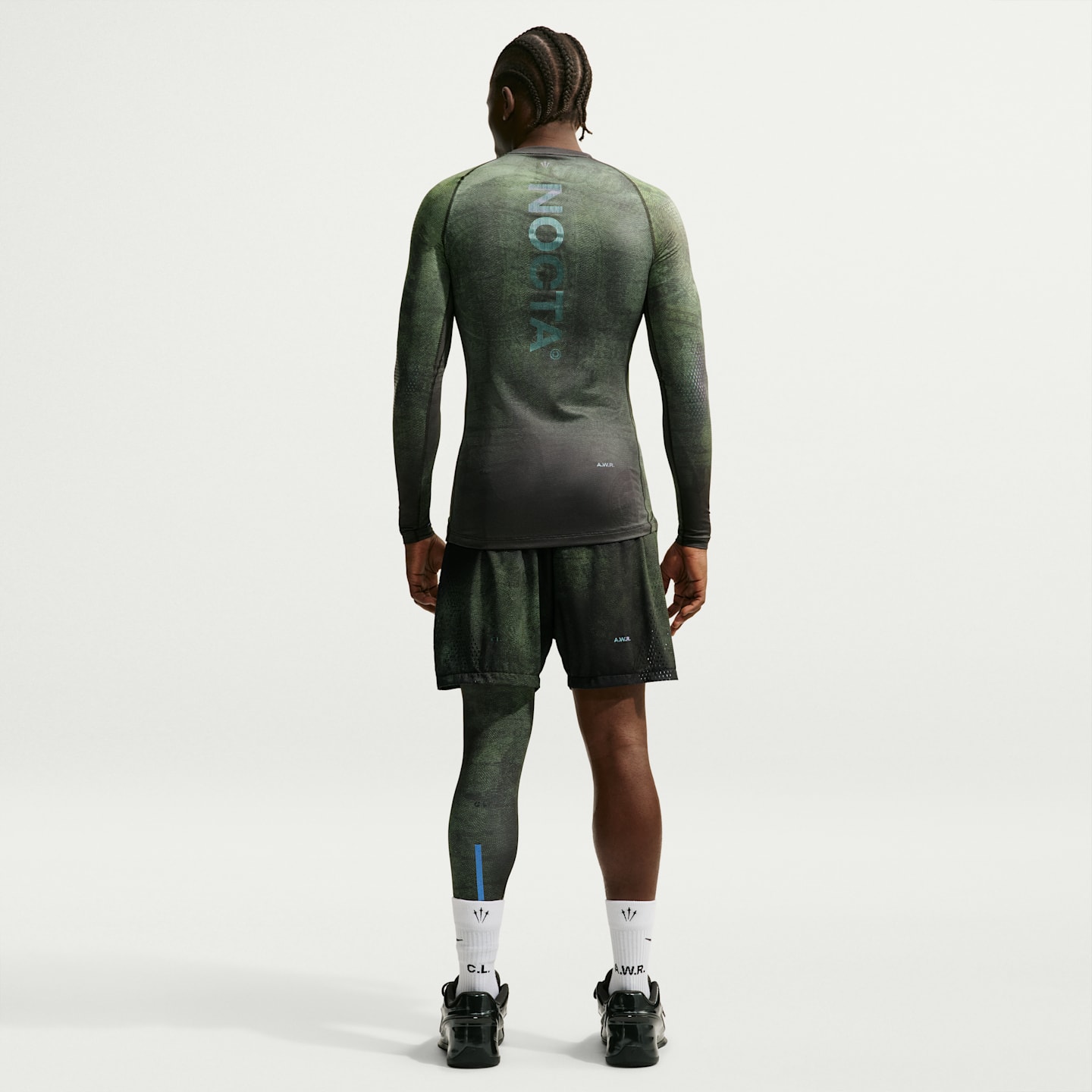 Мужской тайтс Nike KD x Nocta на одну ногу, левый, цвет: Чёрный — фото 6