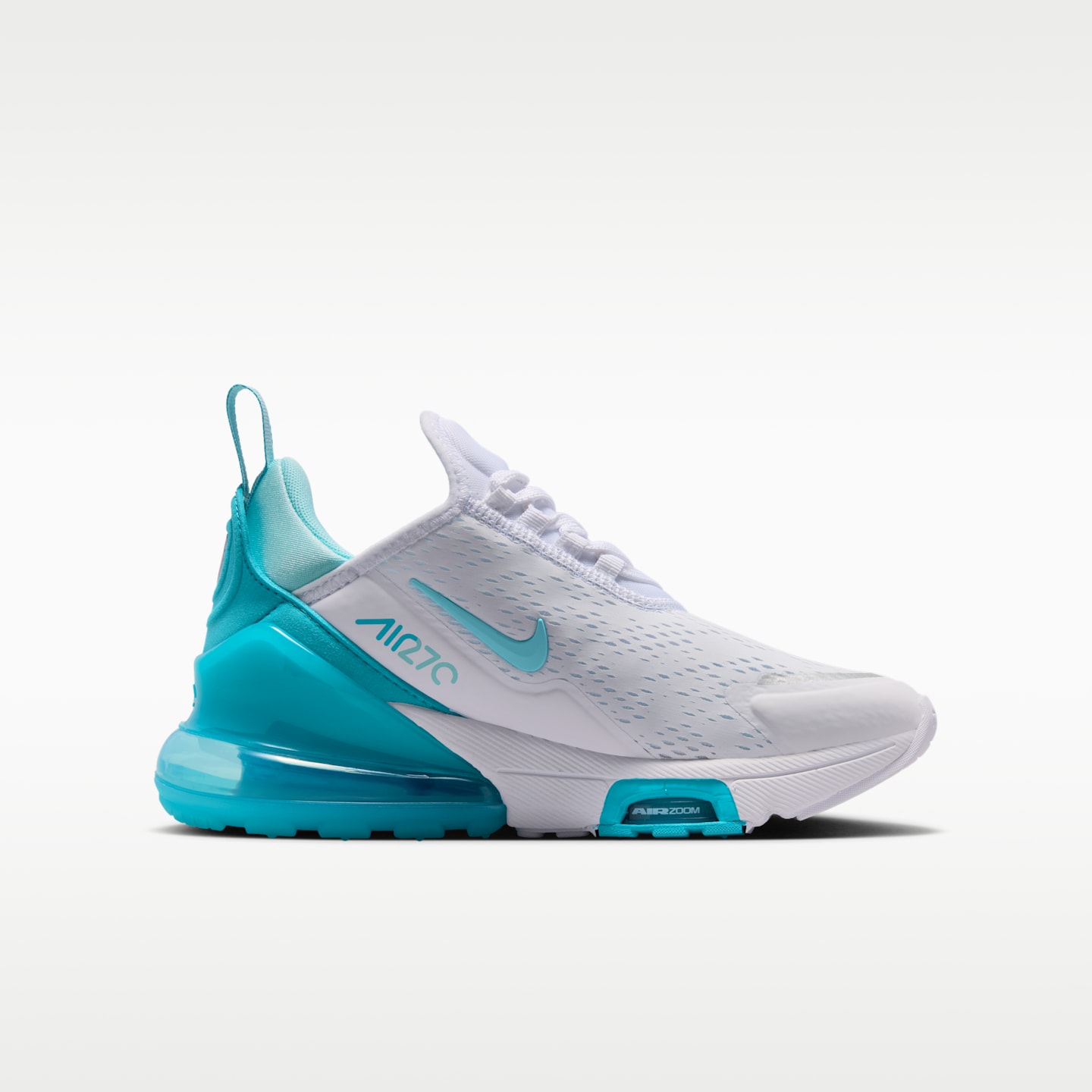 Детские кроссовки Nike Air Max 270 Premium, цвет: Белый / Бирюзовый — фото 3