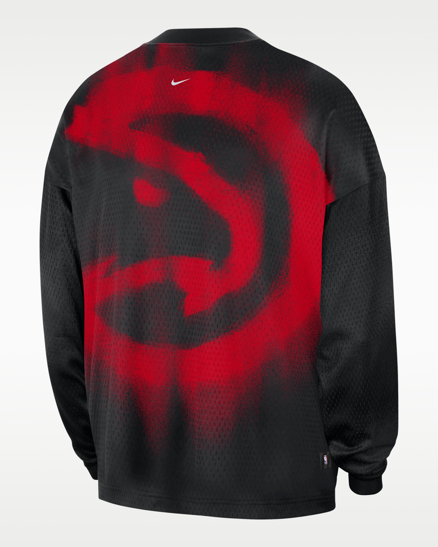 Мужской баскетбольный лонгслив Nike Atlanta Hawks Standard Issue, цвет: Чёрный — фото 3