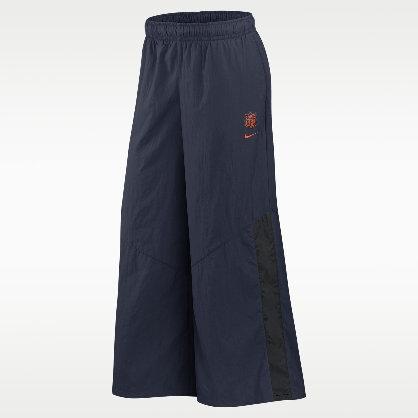 Женские брюки Nike Chicago Bears Rivalries Collection Wide-Leg NFL Mid-Rise Woven, цвет: Морской