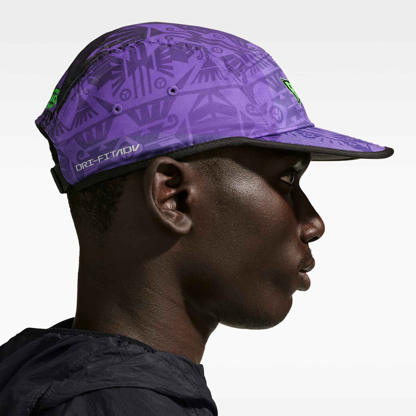 Кепка Nike Fly Unstructured Dri-FIT, цвет: Виноградный / Зелёный — фото 2