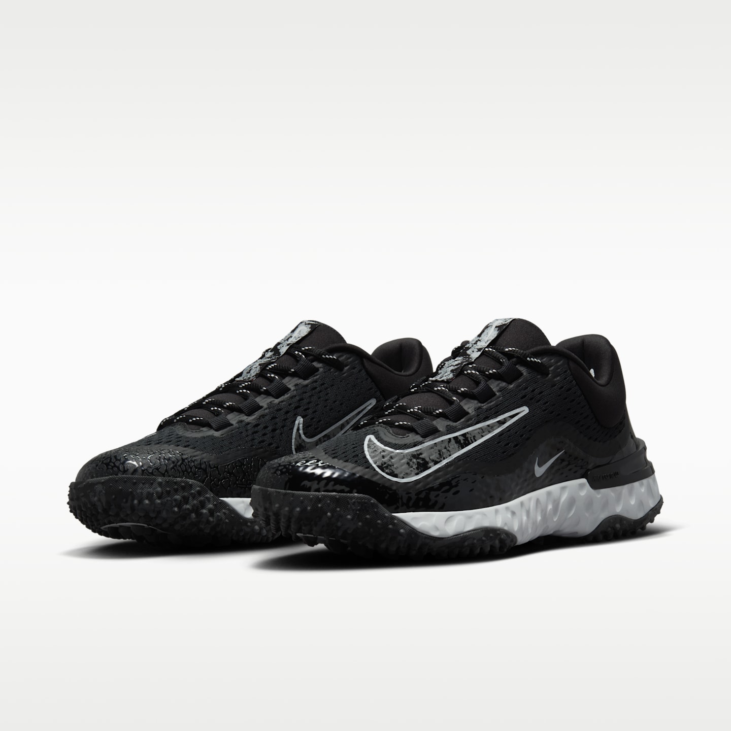 Женские кроссовки Nike Alpha Huarache Elite 4 Turf Softball, цвет: Чёрный / Чистый платиновый — фото 5