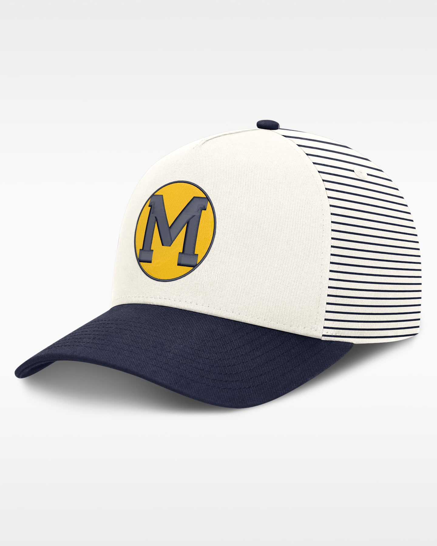 Мужская кепка A-Frame Nike Dri-FIT College Michigan Rise, цвет: Белый — фото 3