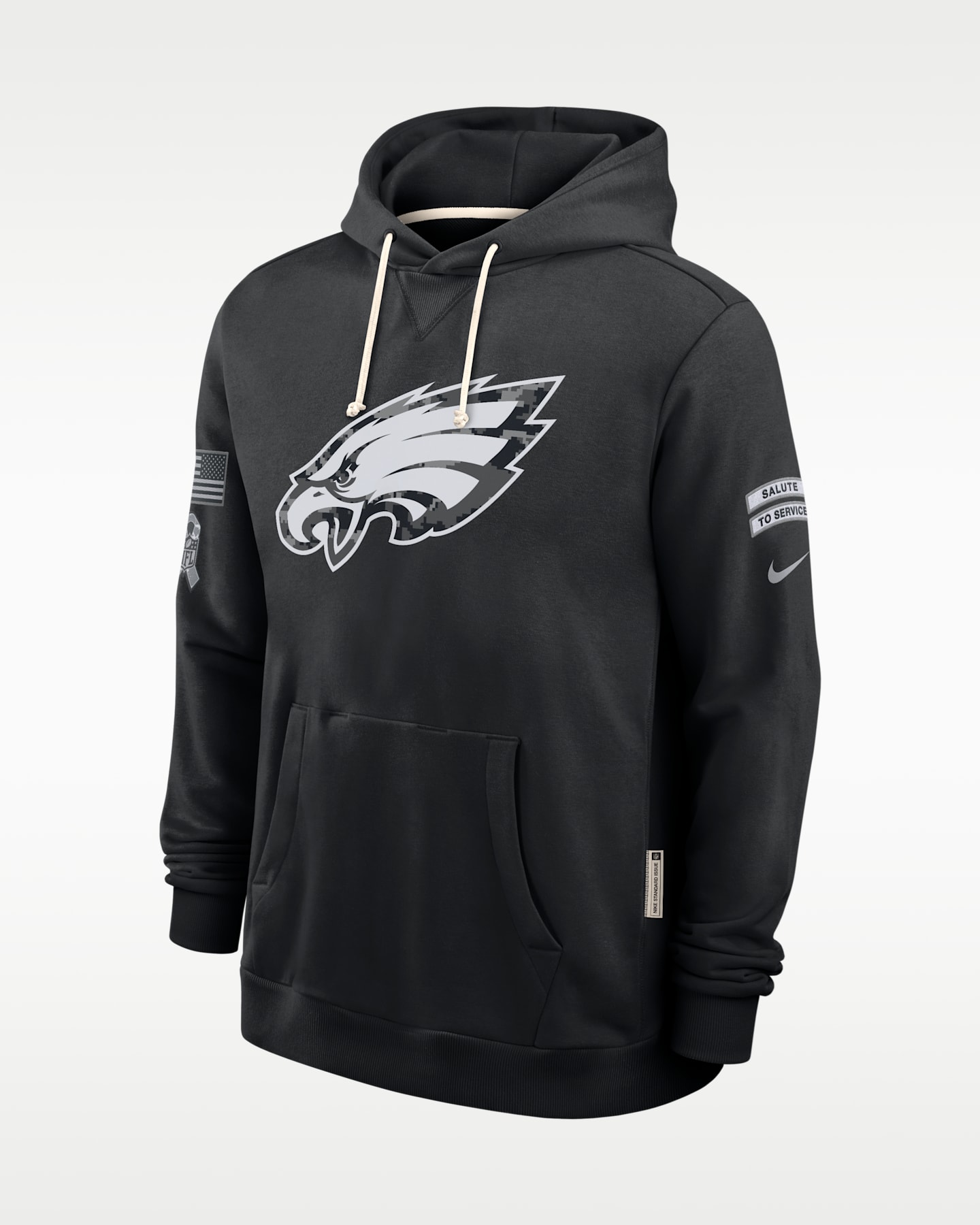 Мужская худи Nike Philadelphia Eagles Salute to Service Sideline Dri-FIT NFL, цвет: Чёрный — фото 3